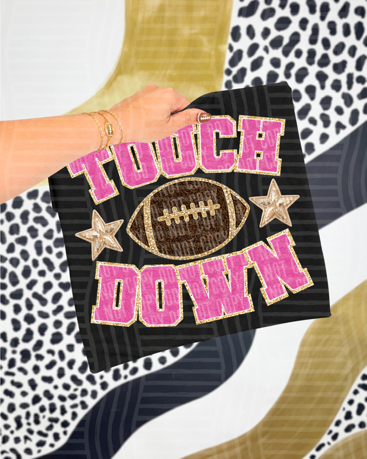 TOUCHDOWN FAUX CHENILLE CC 2608-0006- Digital Download 300 DPI PNG FILE