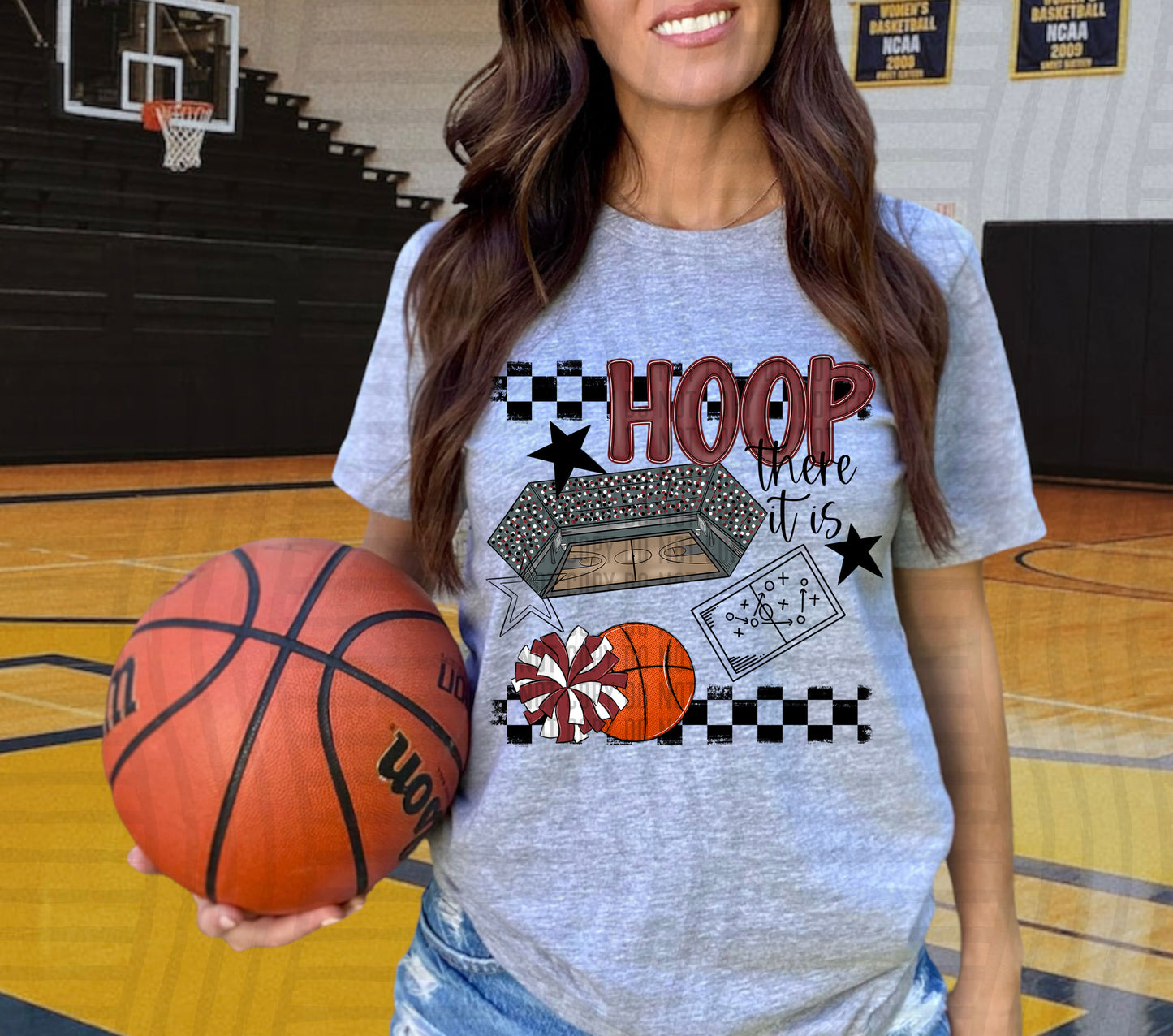 Hoop there it is - Basketball - Color Dropdown Digital Download 300DPI PNG FILE