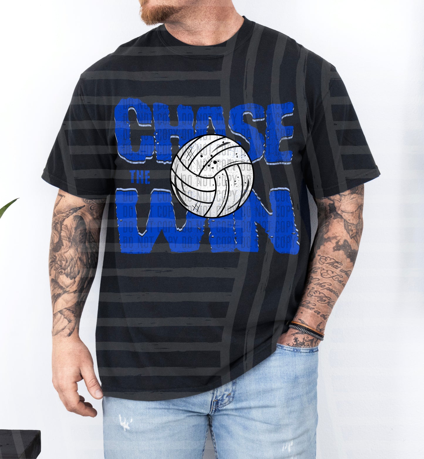 Chase the Win VOLLEYBALL - Color Dropdown Digital Download 300DPI PNG FILE
