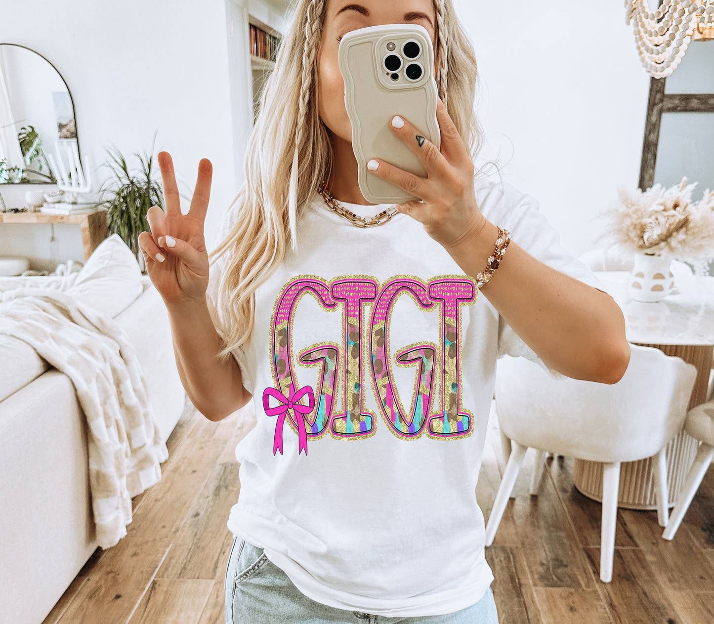 Preppy Leopard MOM NAMES (Small BOW) - DROPDOWN + CUSTOM - Digital Download 300DPI PNG FILE