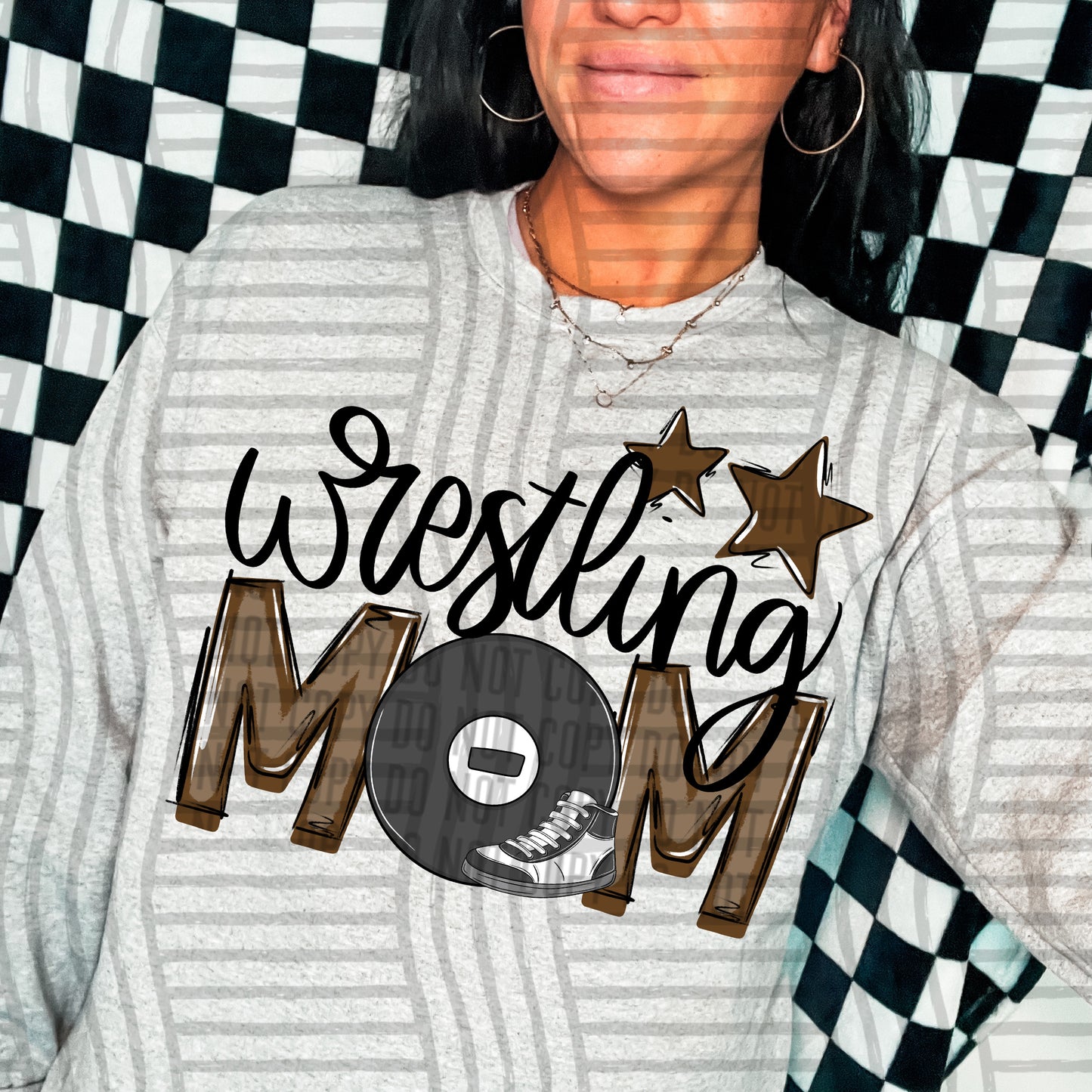 Wrestling Mom - Color Dropdown Digital Download 300DPI PNG FILE