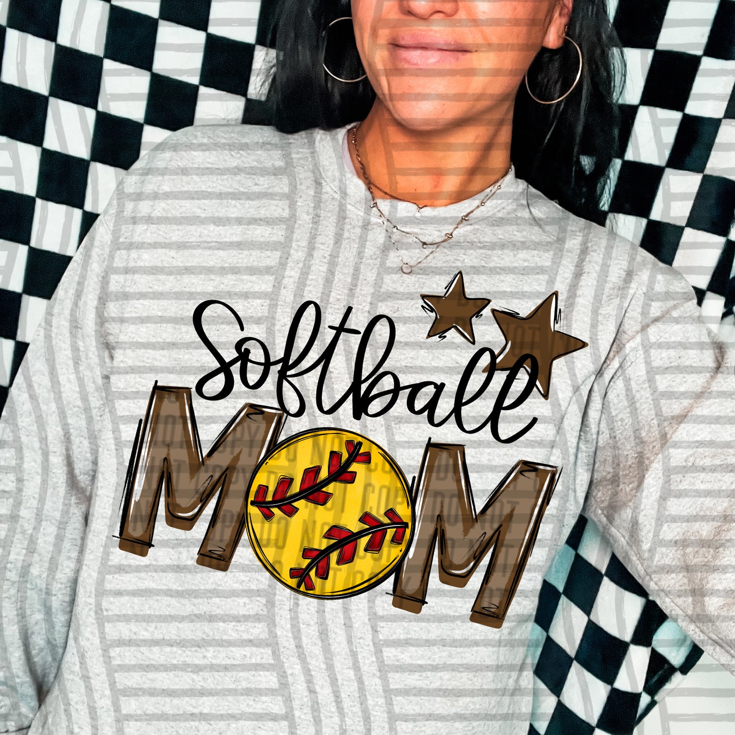 Softballl Mom - Color Dropdown Digital Download 300DPI PNG FILE