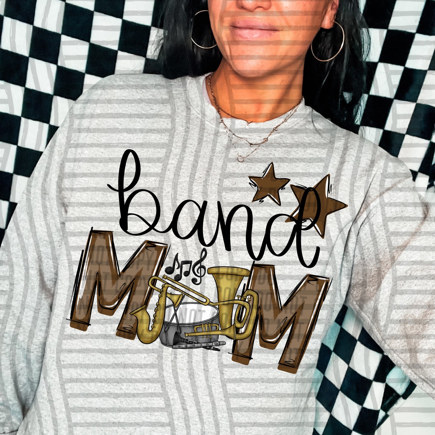 Band Mom - Color Dropdown Digital Download 300DPI PNG FILE