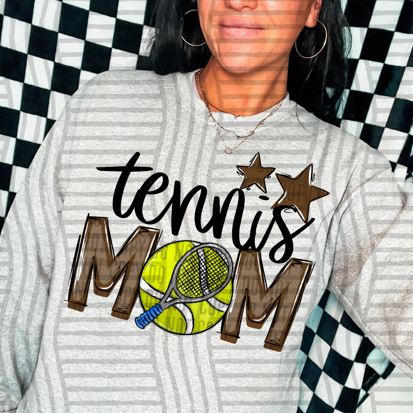 Tennis Mom - Color Dropdown Digital Download 300DPI PNG FILE