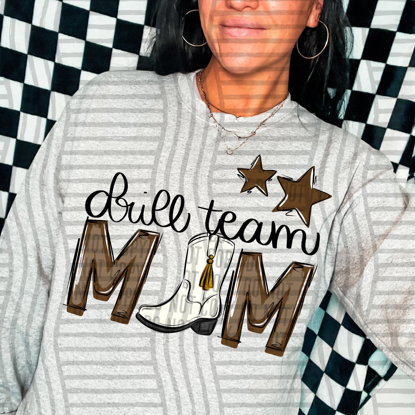 Drill team Mom  - Color Dropdown Digital Download 300DPI PNG FILE