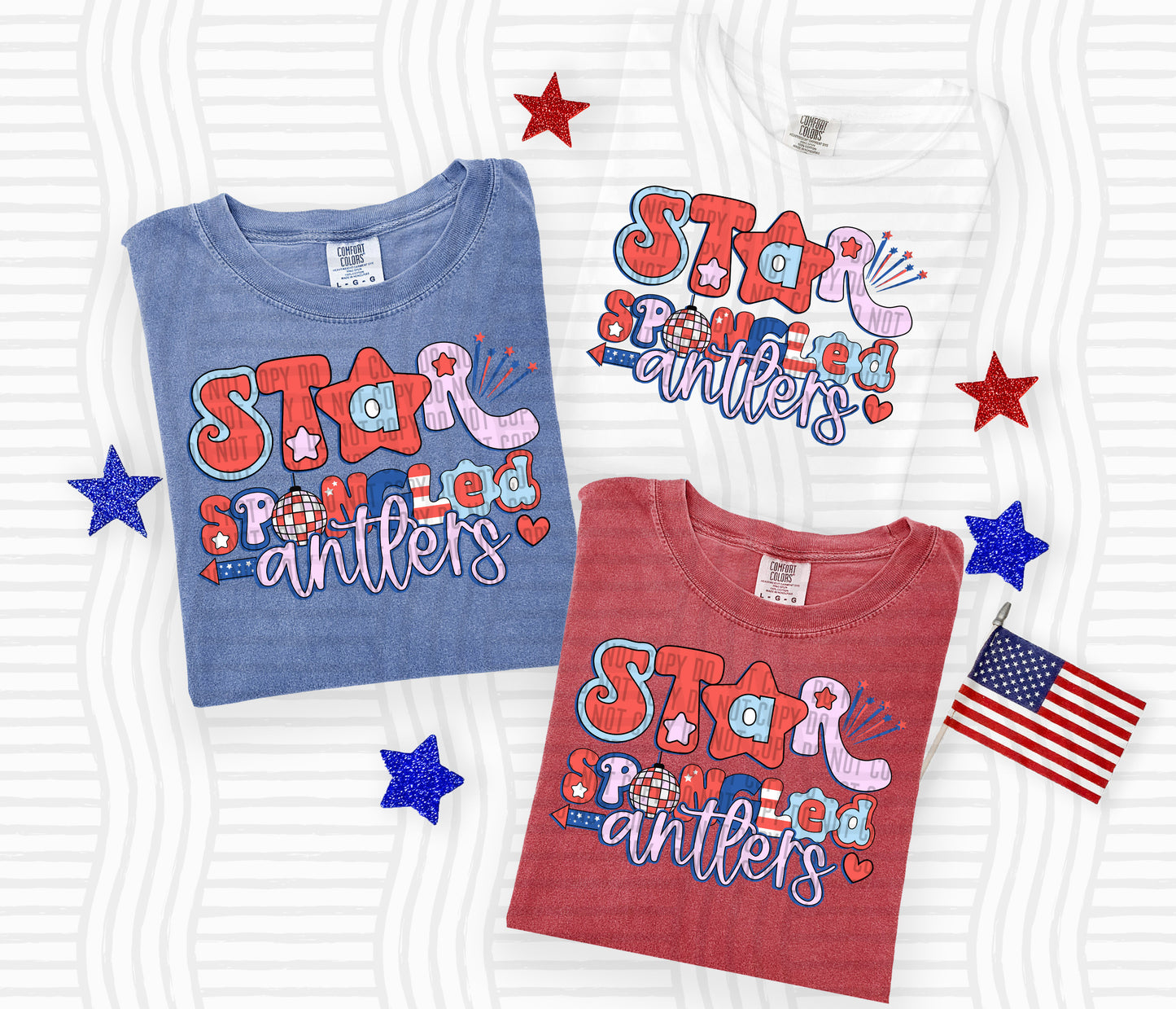 Star Spangled  - Custom + DROPDOWN - 300 DPI digital download