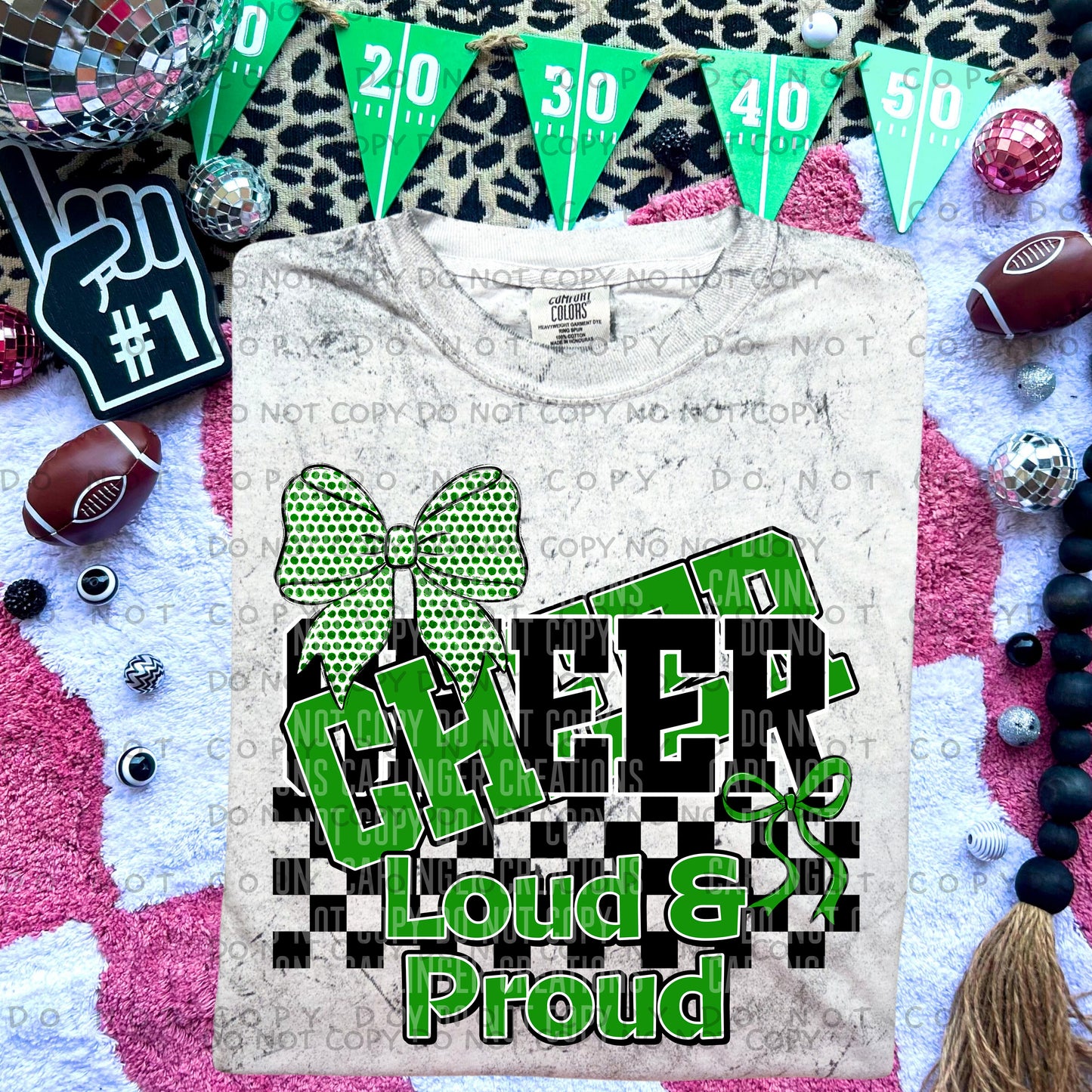 Cheer loud & proud - Color Dropdown Digital Download 300DPI PNG FILE