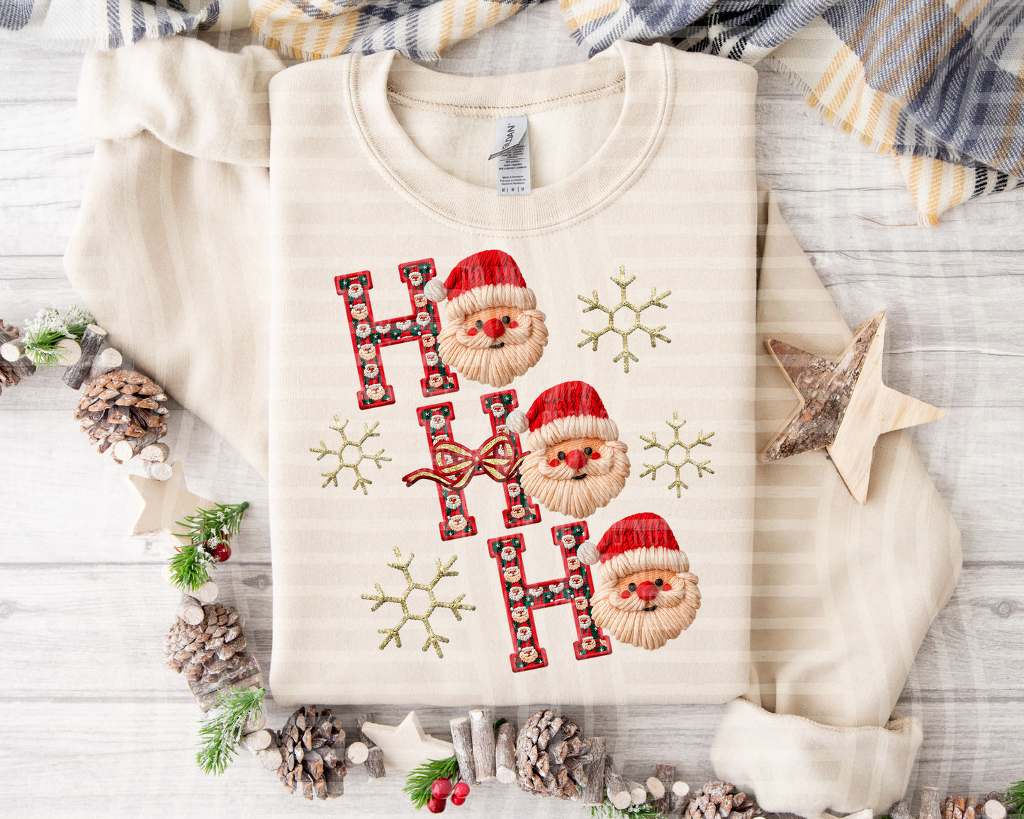 Santa Faux Embroidery - Dropdown 300 DPI digital download