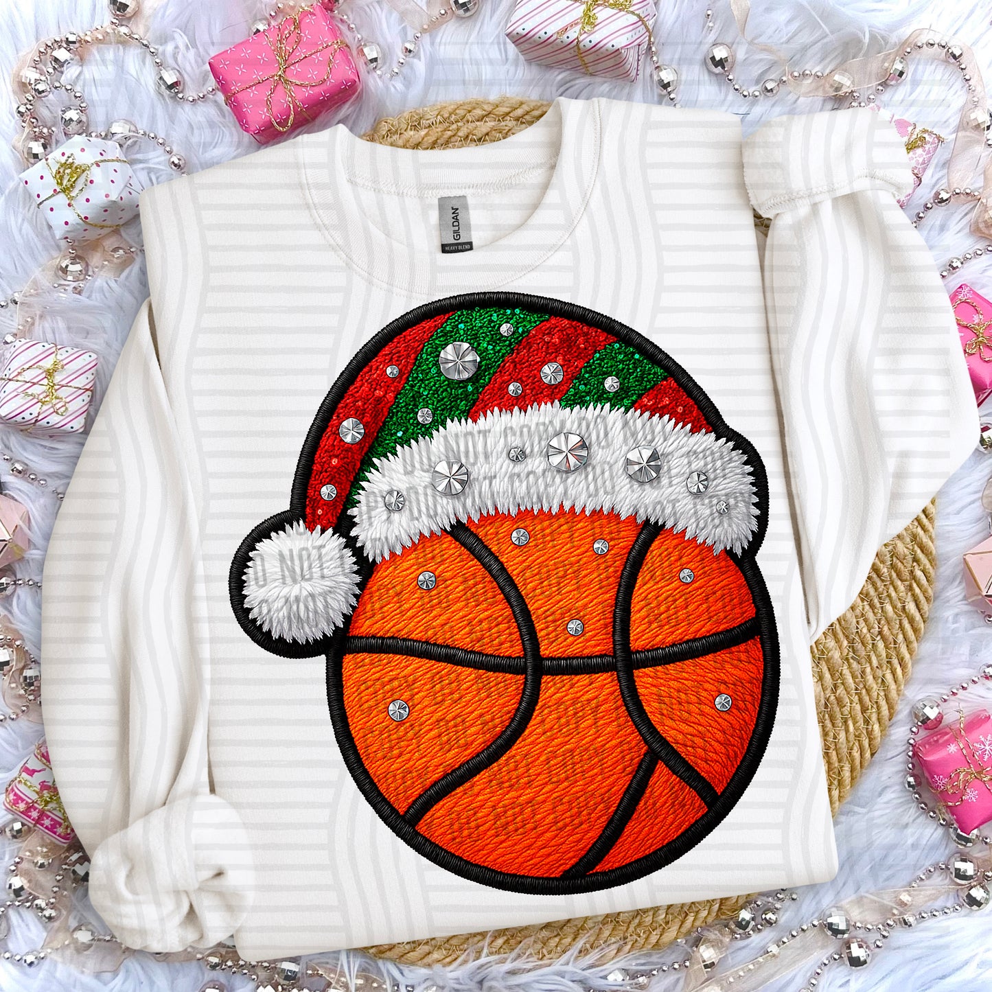 Christmas Faux Embroidery Sports Balls