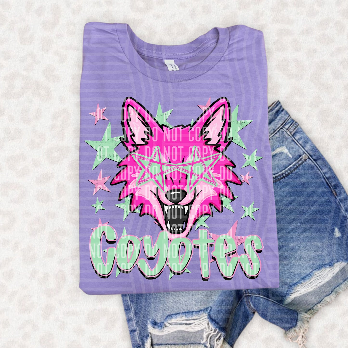 PREPPY STARRY EYED mascots pink/green -  Digital Download 300DPI PNG FILE