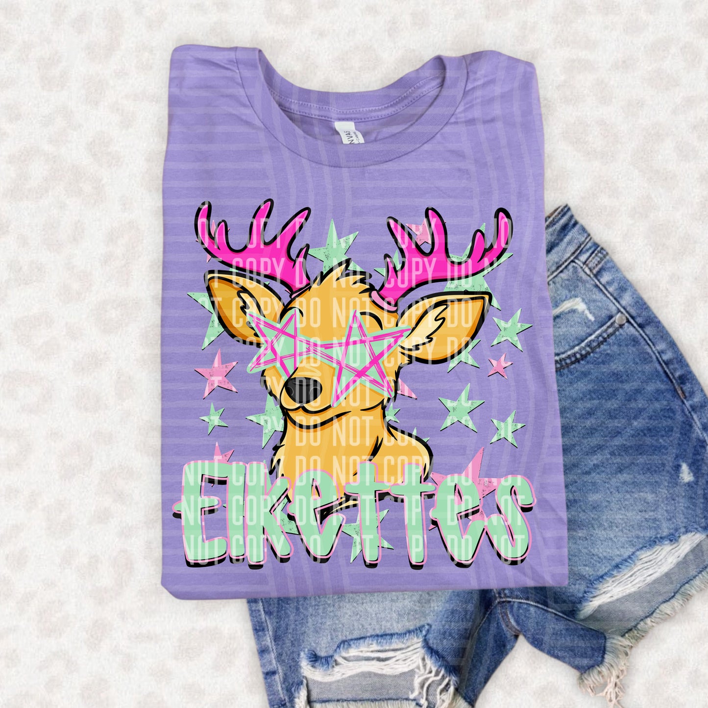 PREPPY STARRY EYED mascots pink/green -  Digital Download 300DPI PNG FILE