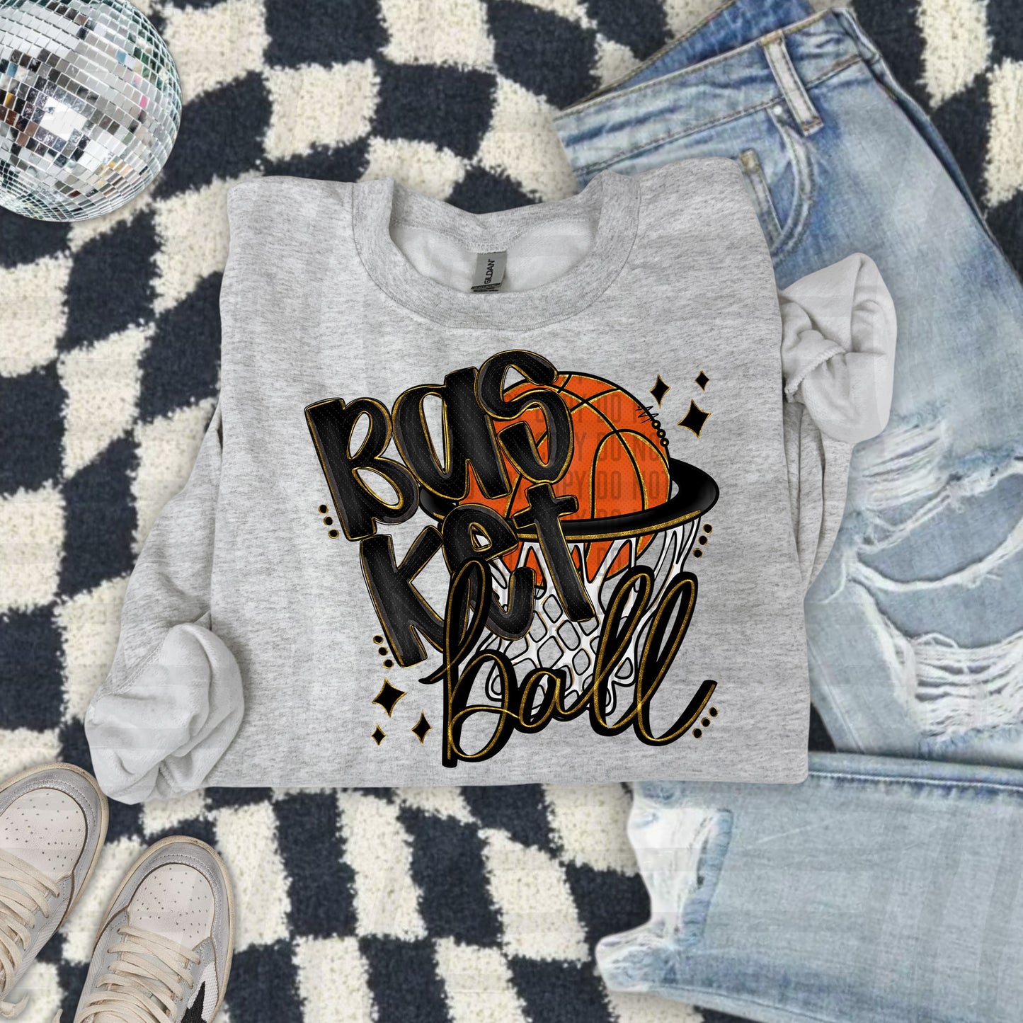 Basketball hoop -Color Dropdown Digital Download 300DPI PNG FILE