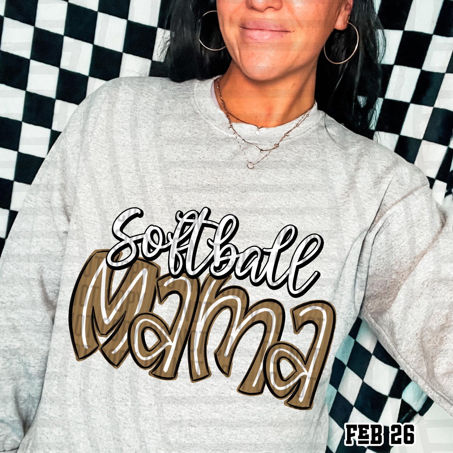 Softball Mama - Color Dropdown Digital Download 300DPI PNG FILE