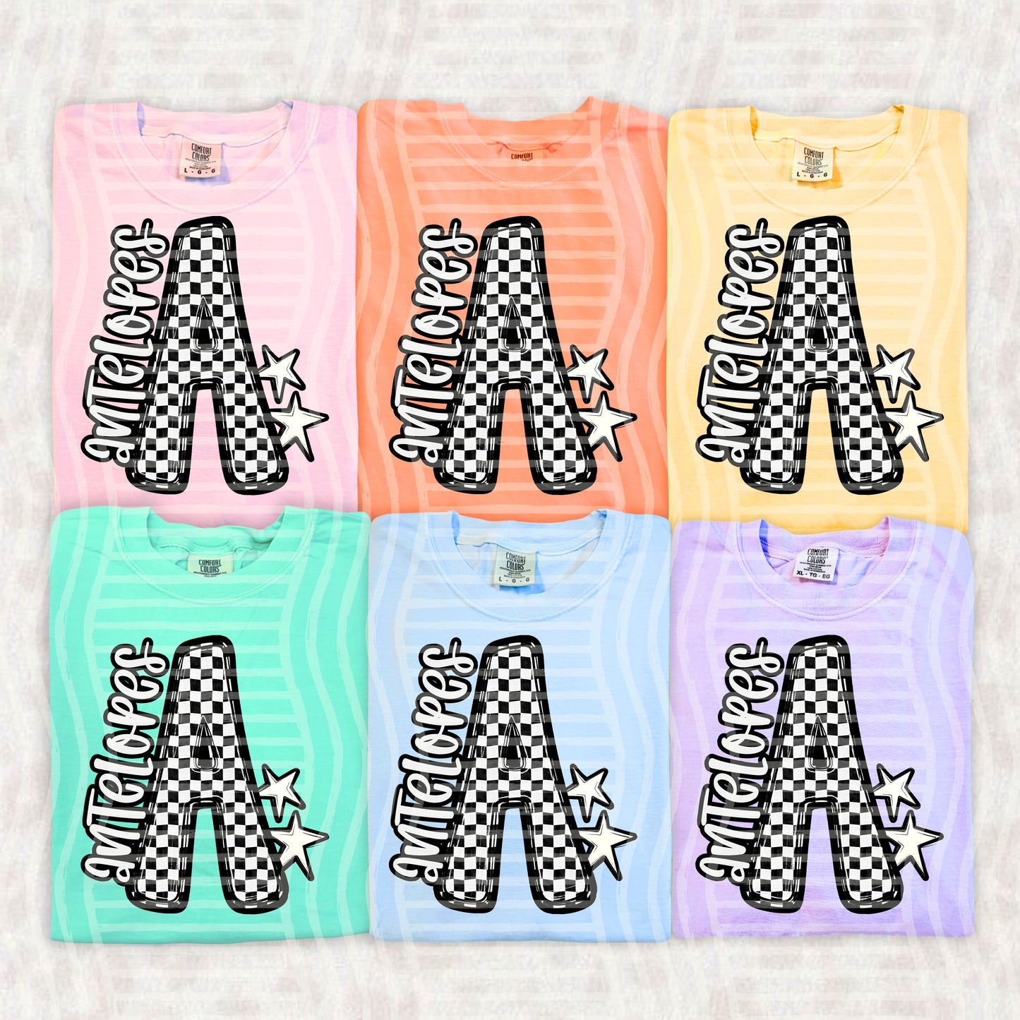 Checker Crush BW initial CC-2607-0007 - 300 DPI digital download