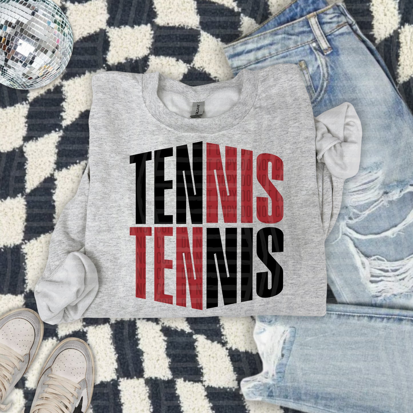 TENNIS word art - Color Dropdown Digital Download 300DPI PNG FILE