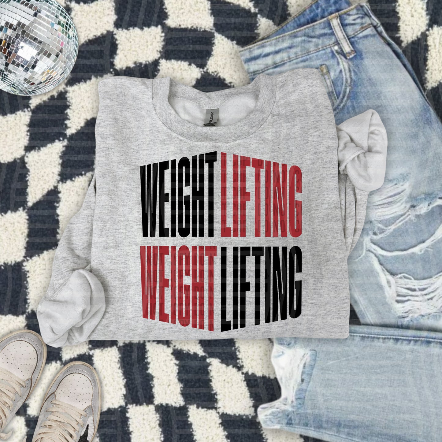 WEIGHT LIFTING word art - Color Dropdown Digital Download 300DPI PNG FILE