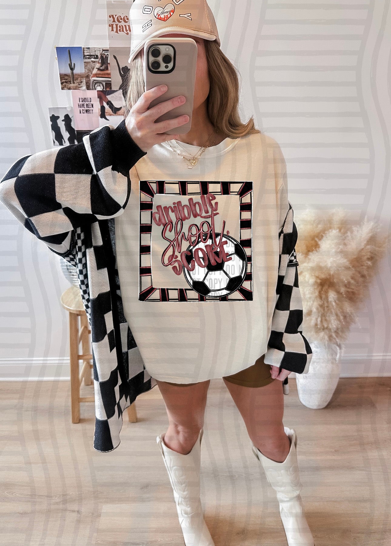 Dribble, Shoot, Score - SOCCER - Color Dropdown Digital Download 300DPI PNG FILE