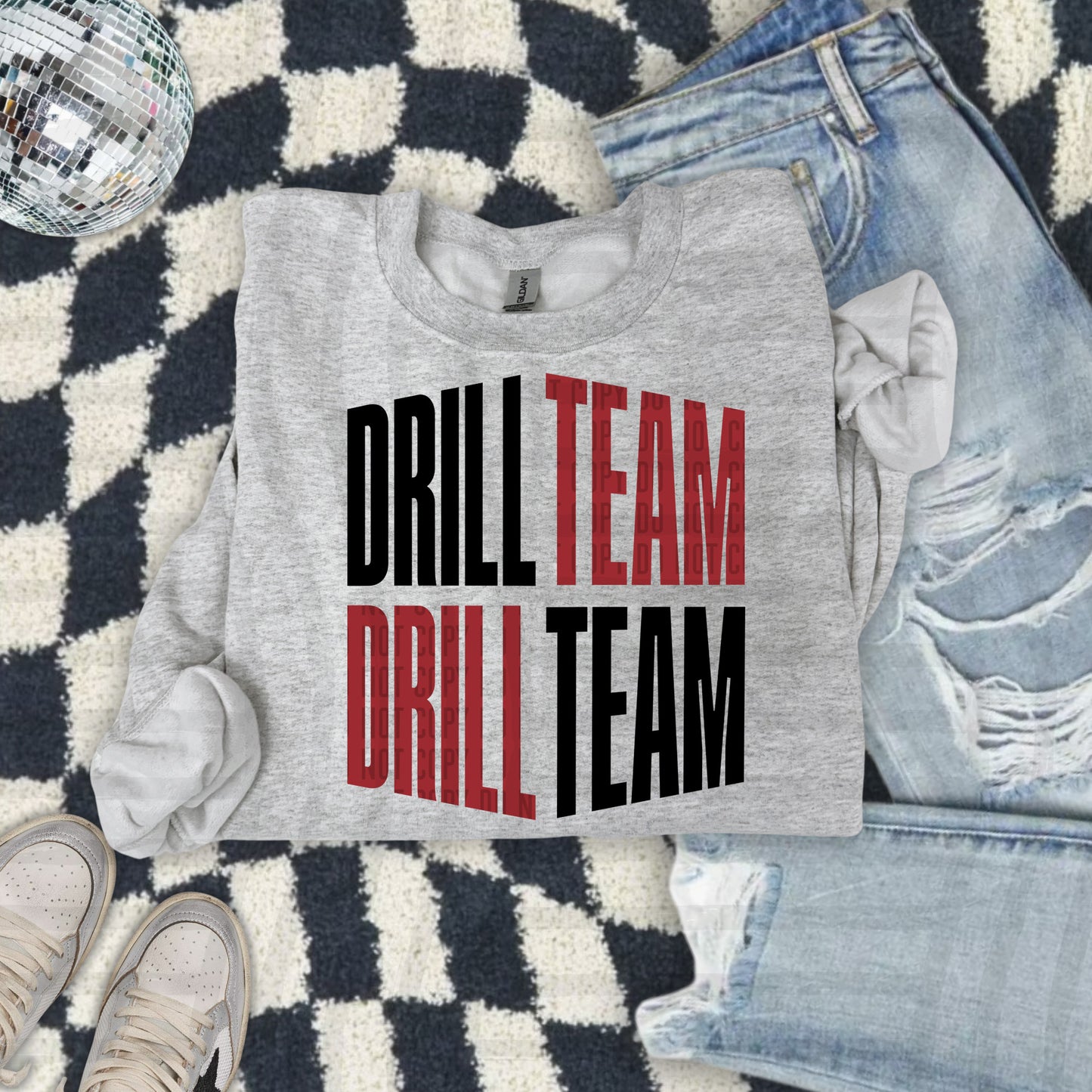 DRILL TEAM word art - Color Dropdown Digital Download 300DPI PNG FILE