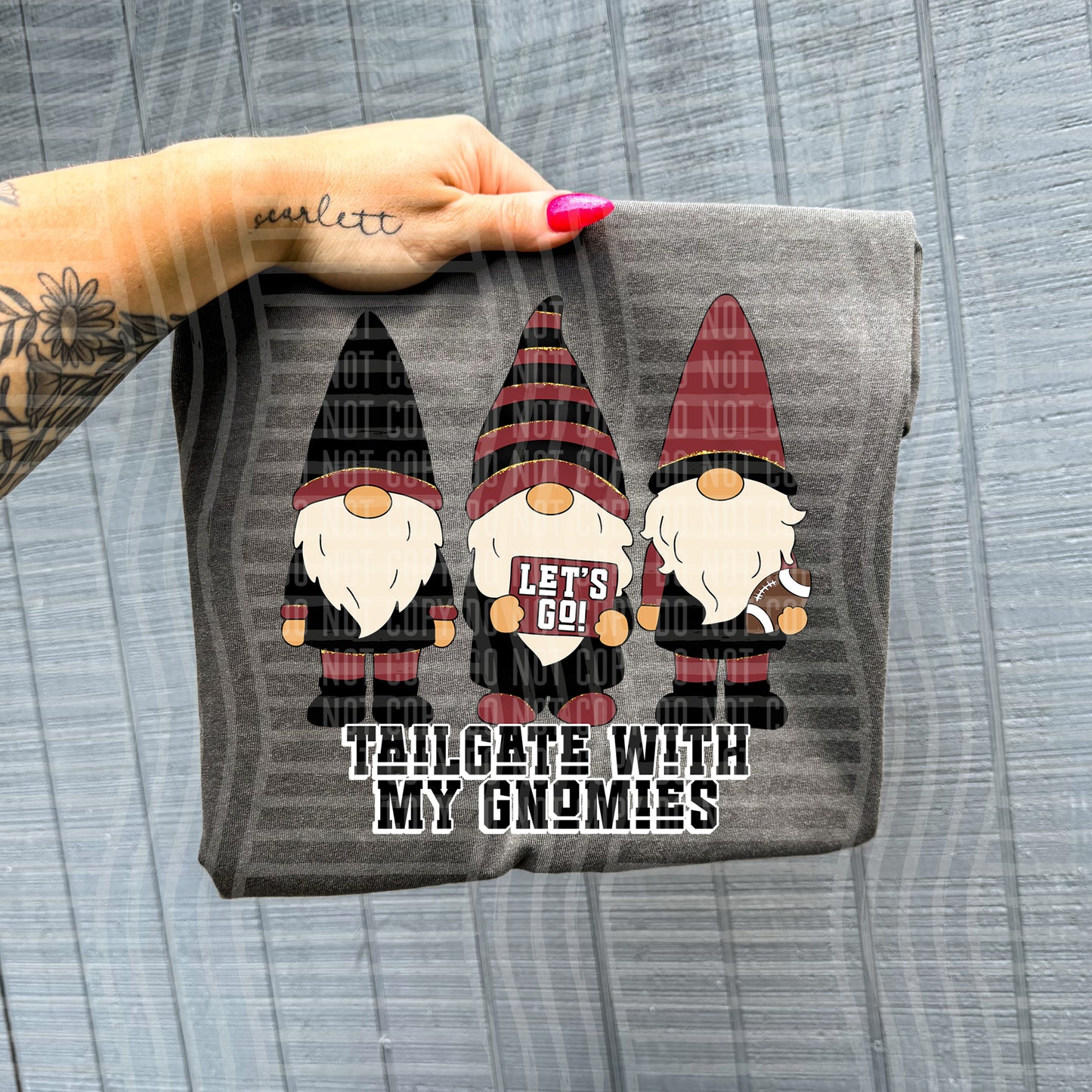 Tailgate with my gnomies - Color Dropdown Digital Download 300DPI PNG FILE
