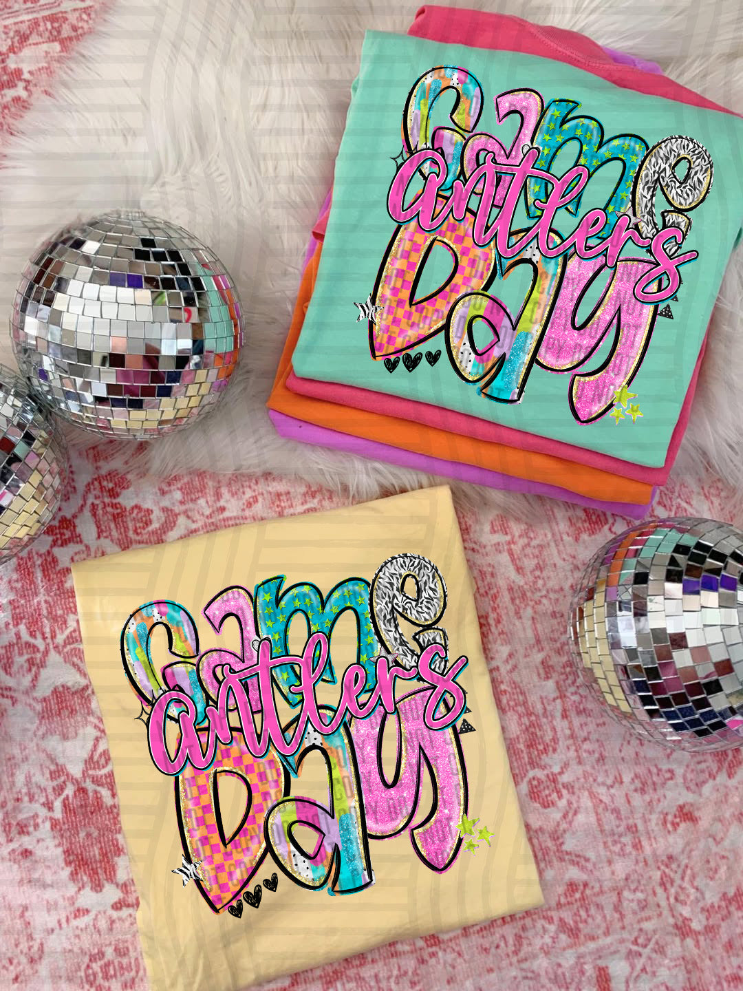 Game Day - colorful -  Custom + DROPDOWN - 300 DPI digital download