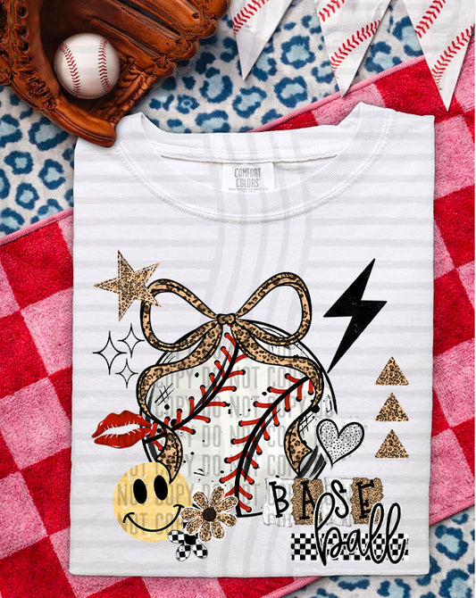 Baseball/Softball Leopard - Color Dropdown Digital Download 300DPI PNG FILE