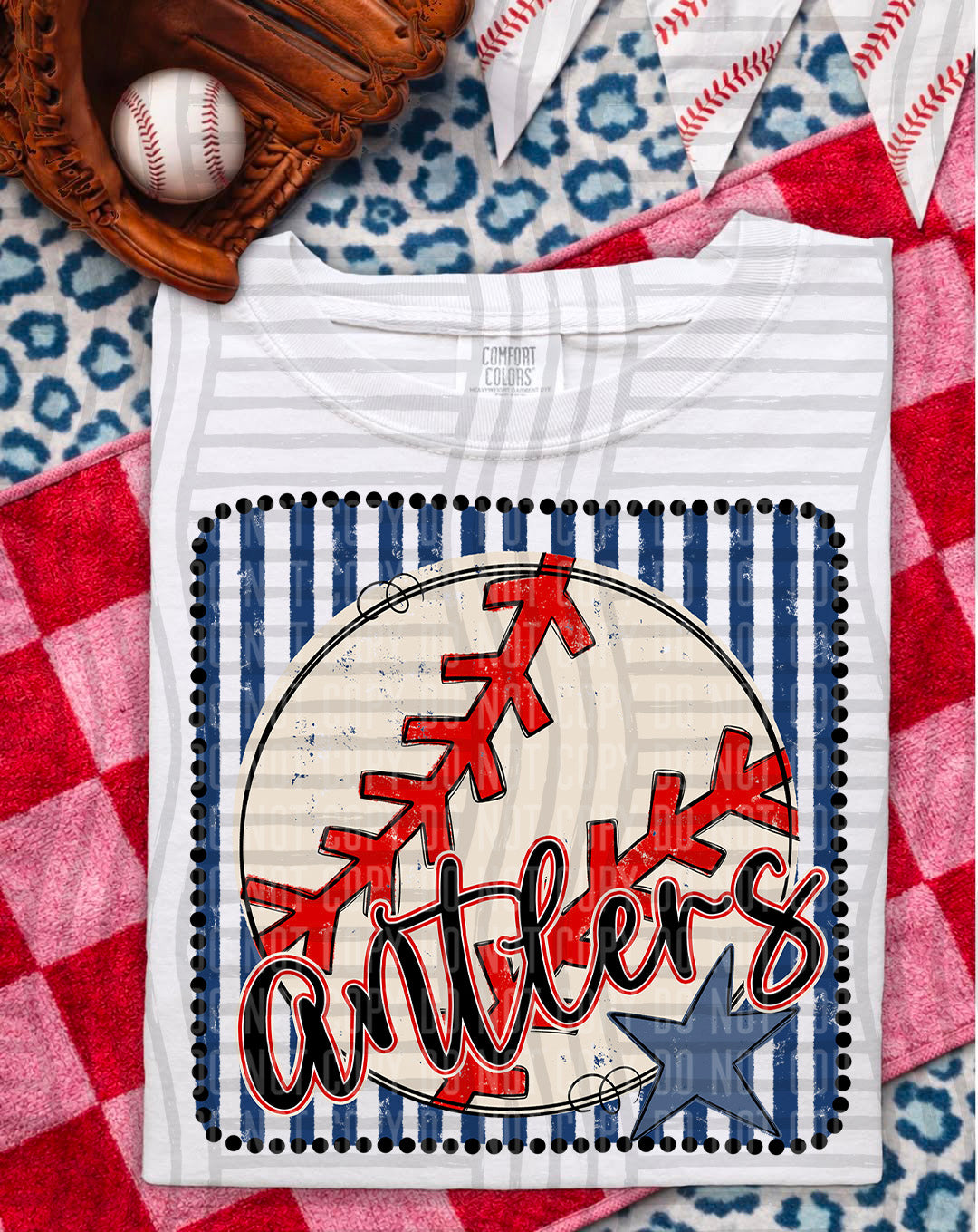 Baseball RWB Framed  Script Text-  Custom + DROPDOWN - 300 DPI digital download
