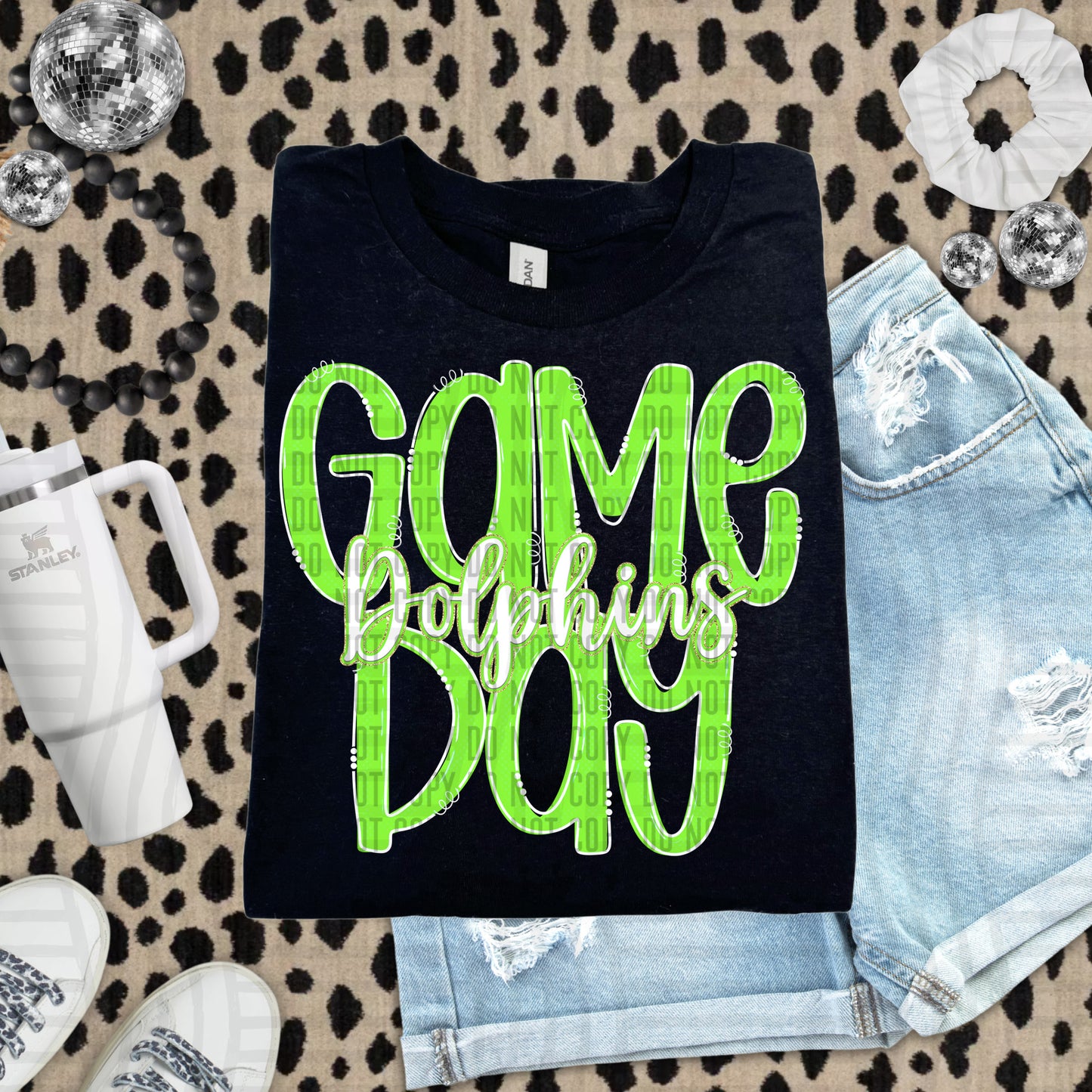 Lime- GAME DAY Doodles - 300 dpi Digital Download