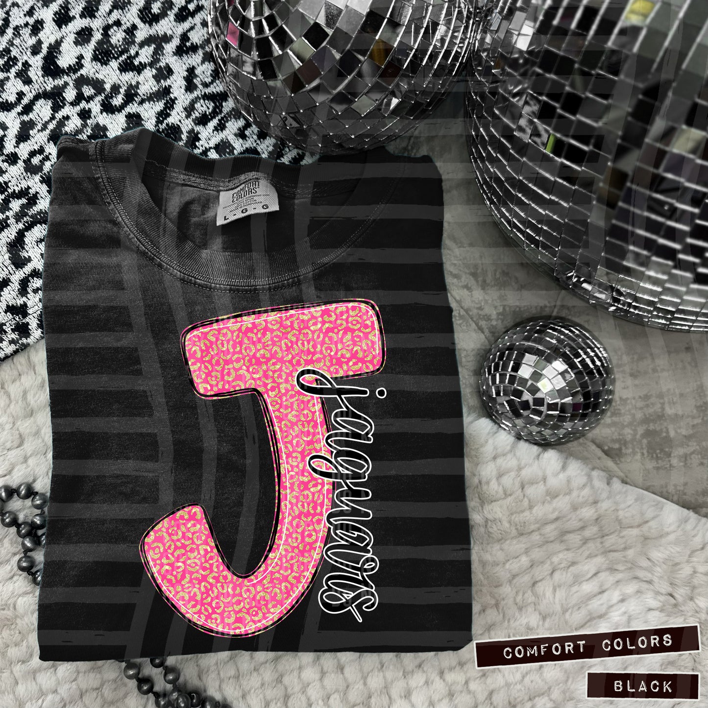 Pink Leopard Single Letter - Dropdown + CUSTOM- Digital Download 300DPI PNG FILE