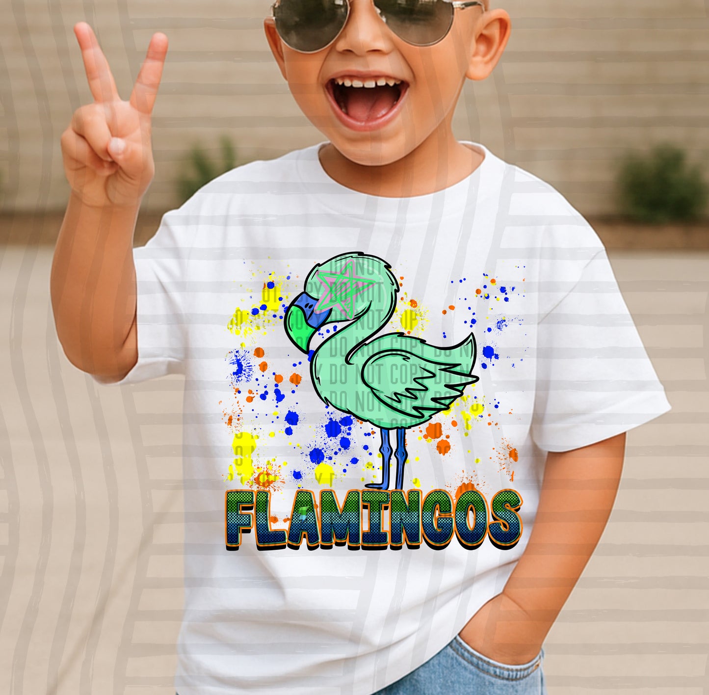 Paint Splatter STARRY EYED mascots blue/green/orange -  Digital Download 300DPI PNG FILE