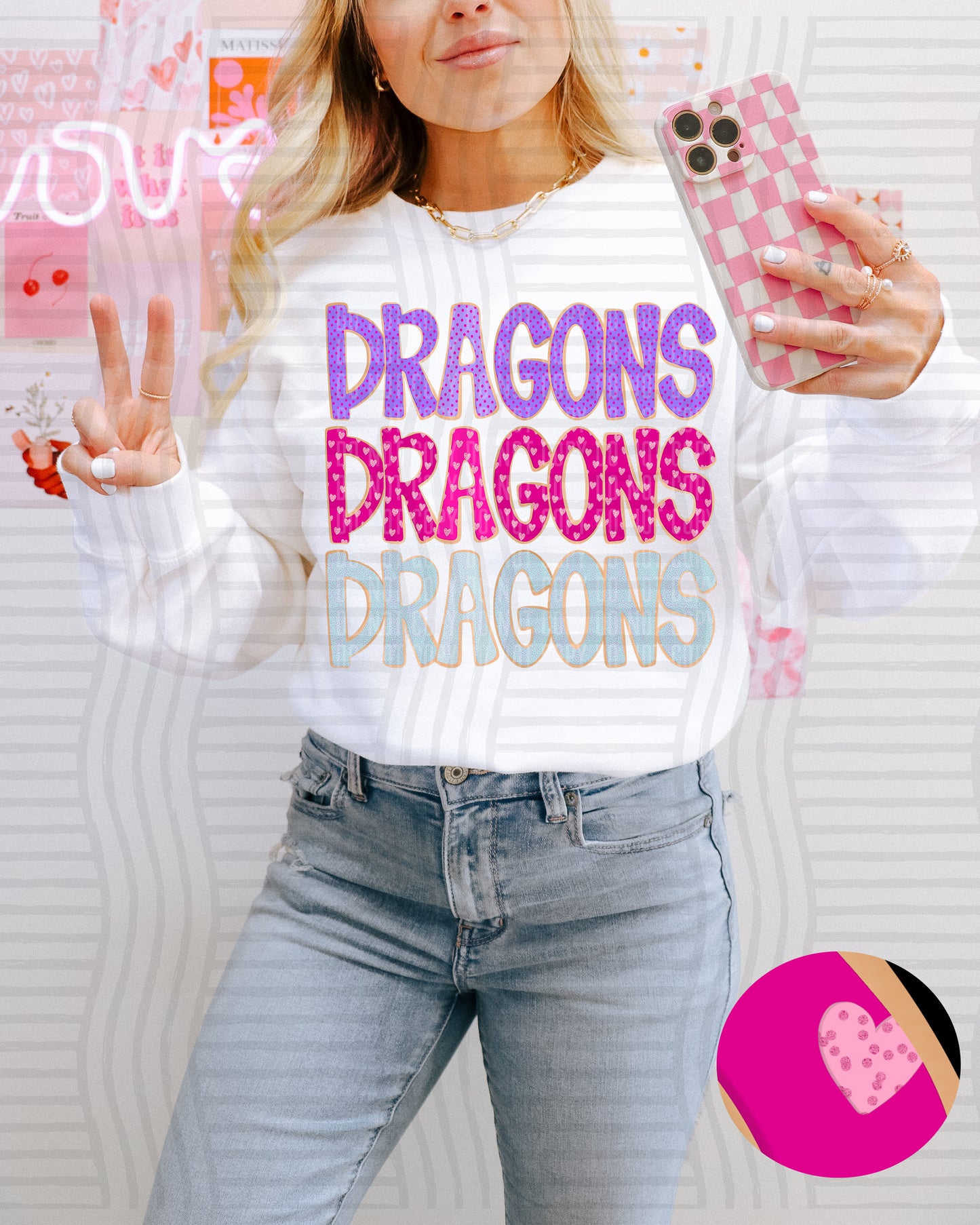 Sugar Cookie Stacked - Custom + Dropdown - 300 dpi Digital Download