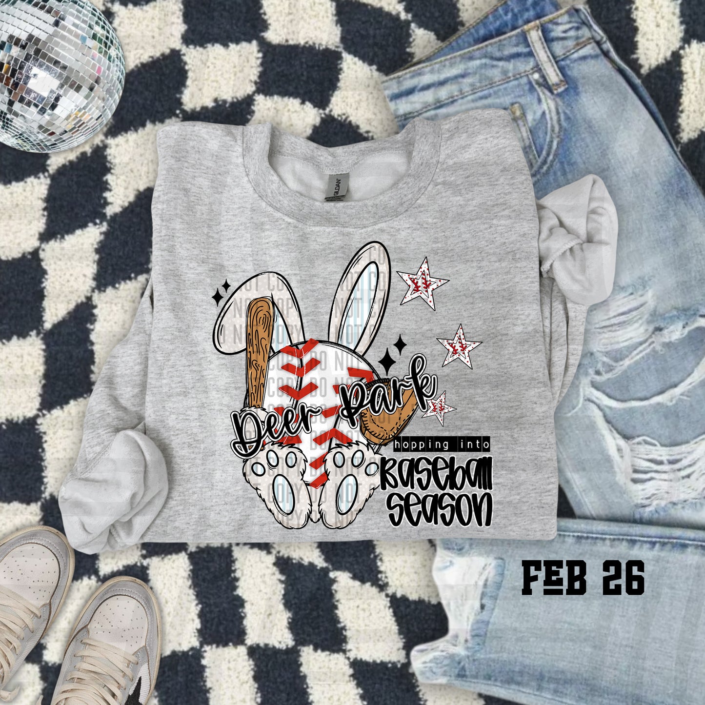 Hopping into Baseball Season - Custom + Dropdown menu - 300 DPI digital design