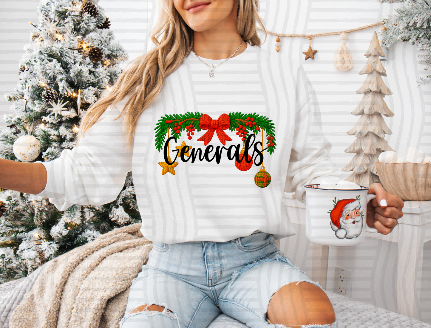 Christmas Wreath Mascots - 300 dpi Digital Download