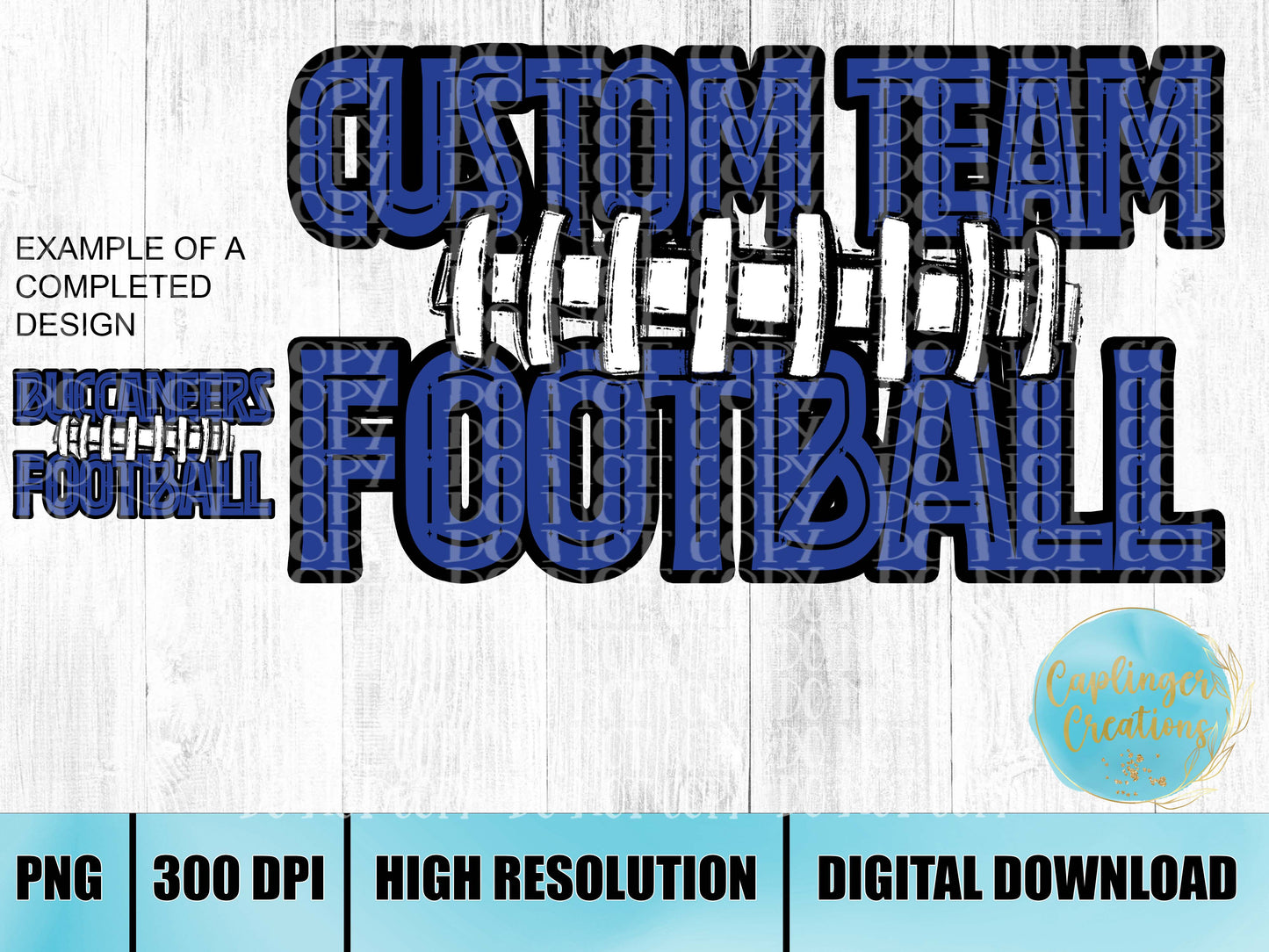 CUSTOM Football lace graphic - Digital download 300DPI PNG FILE