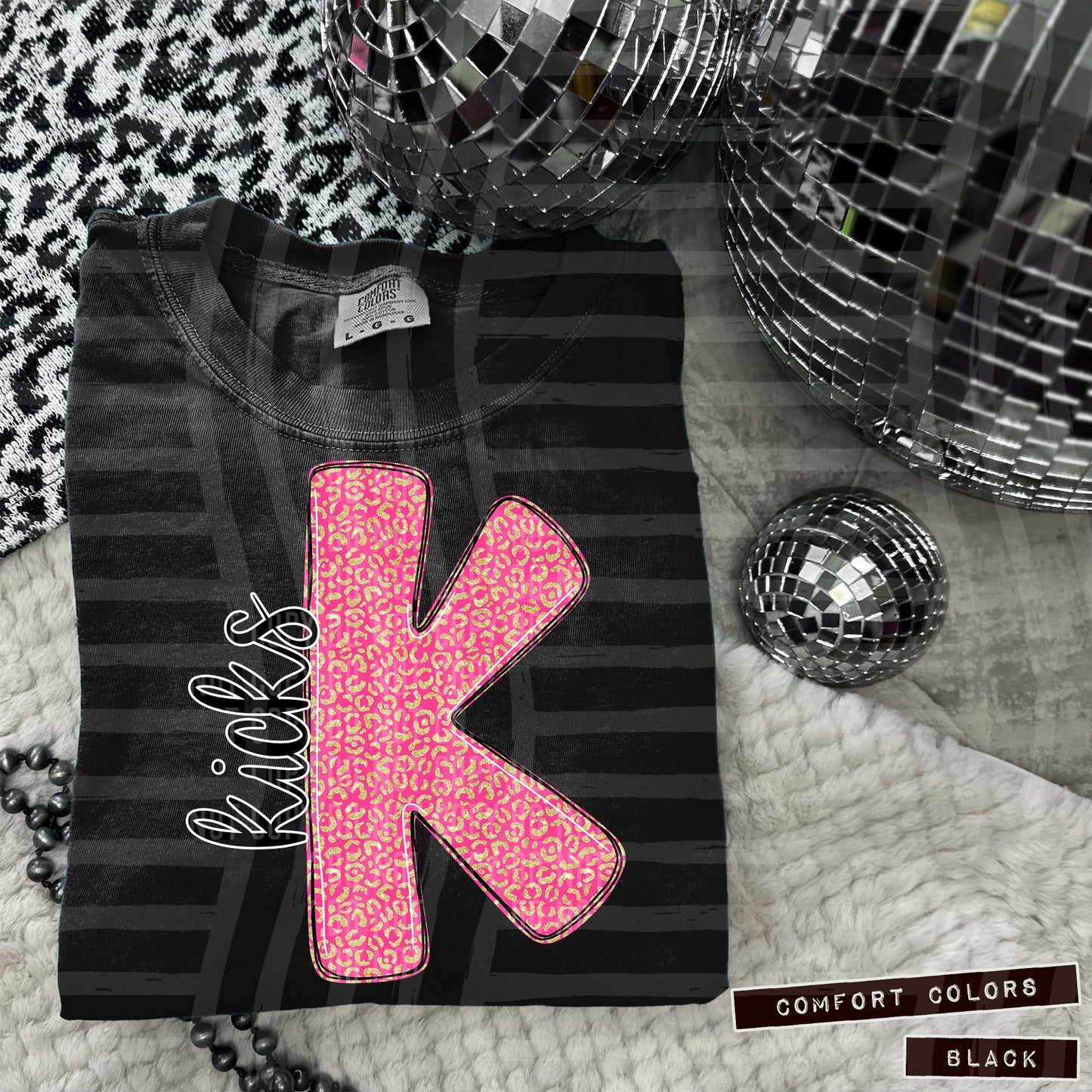 Pink Leopard Single Letter - Dropdown + CUSTOM- Digital Download 300DPI PNG FILE