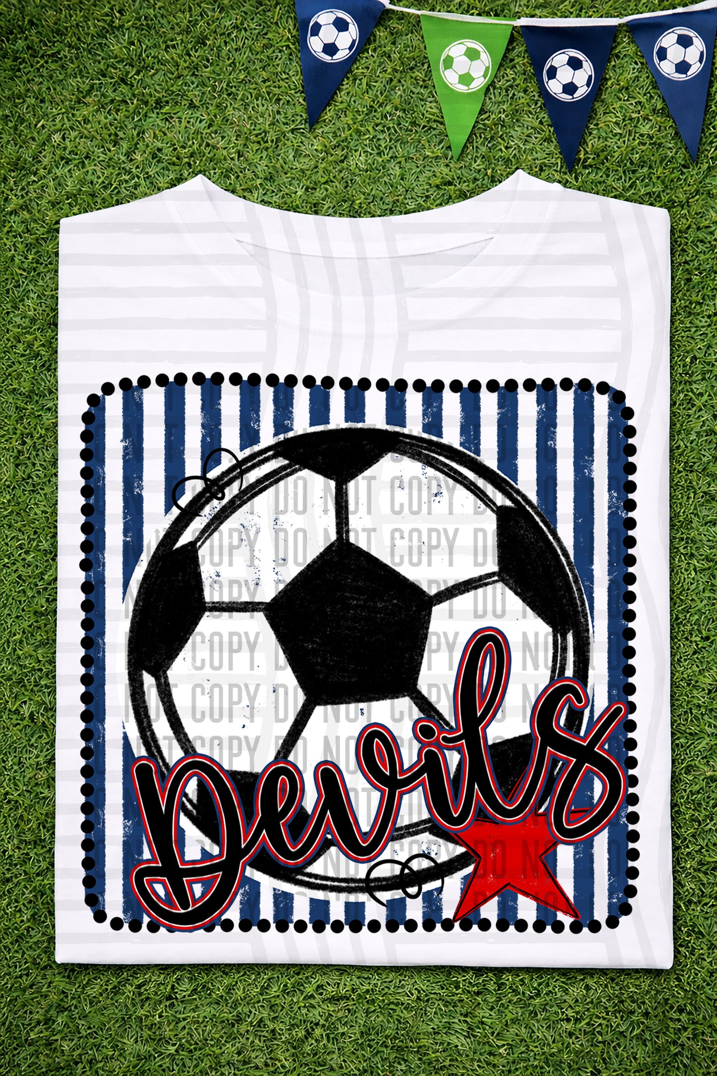 Soccer RWB Framed -  Custom + DROPDOWN - 300 DPI digital download