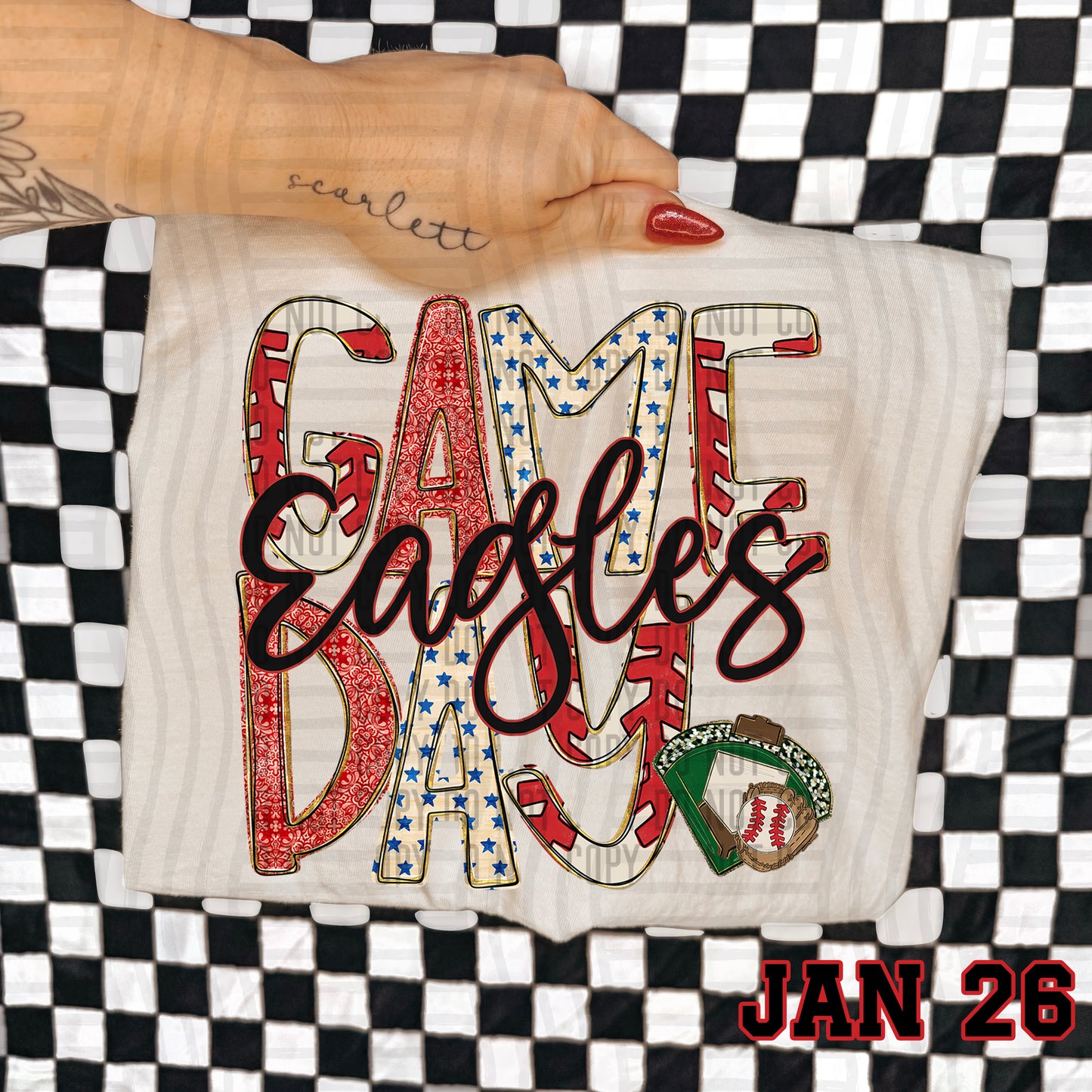 Game Day BASEBALL- Custom + DROPDOWN - 300 DPI digital download
