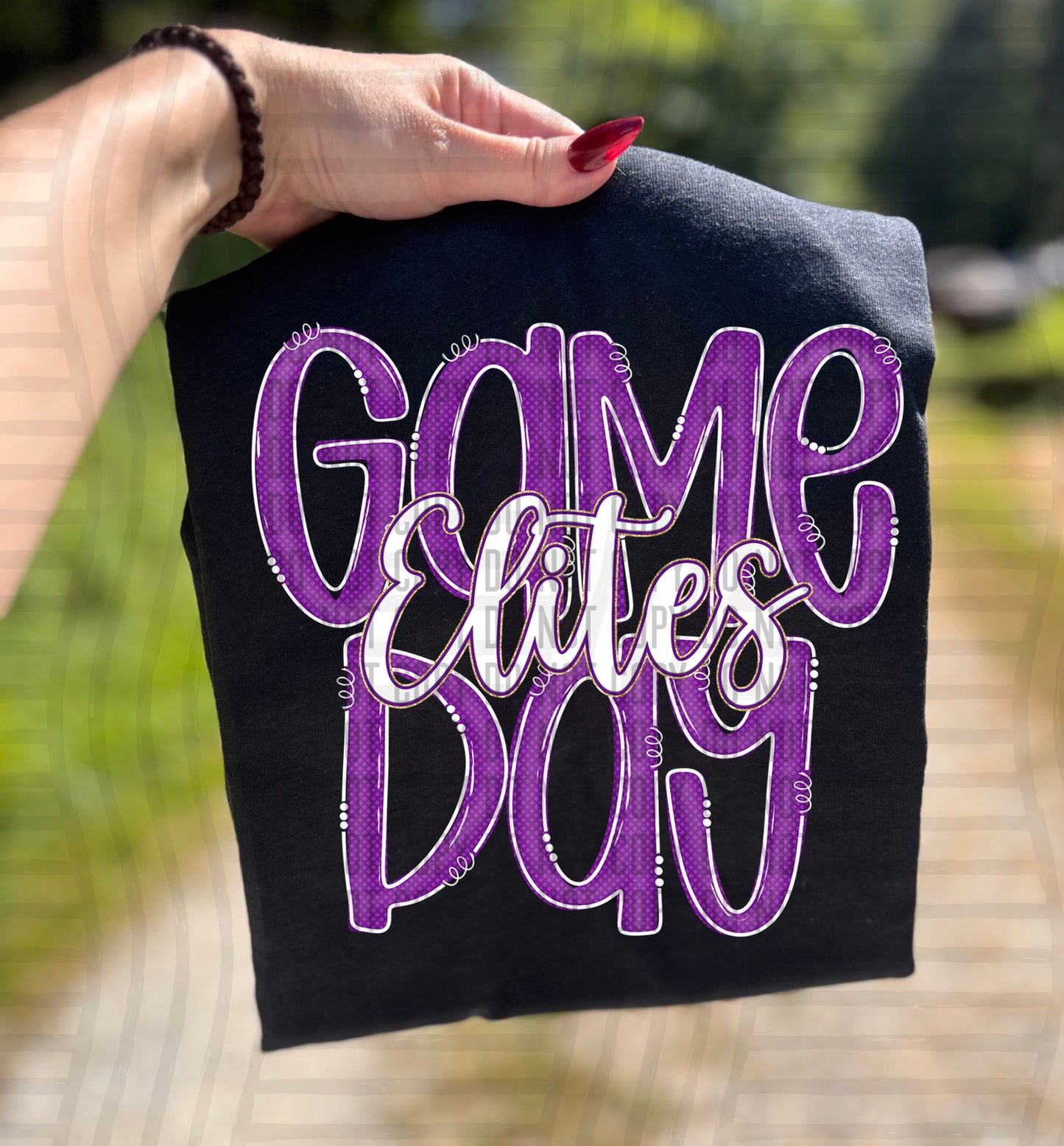 Purple - GAME DAY Doodles - 300 dpi Digital Download