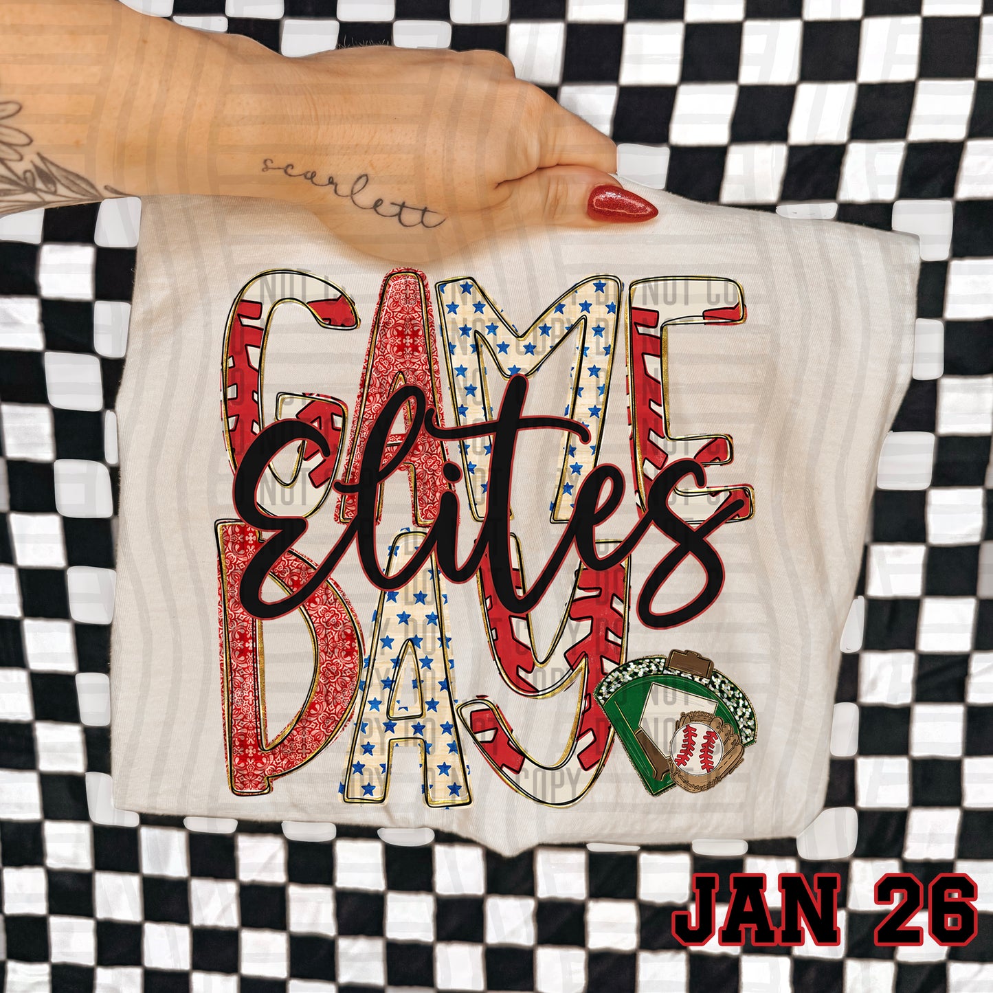 Game Day BASEBALL- Custom + DROPDOWN - 300 DPI digital download