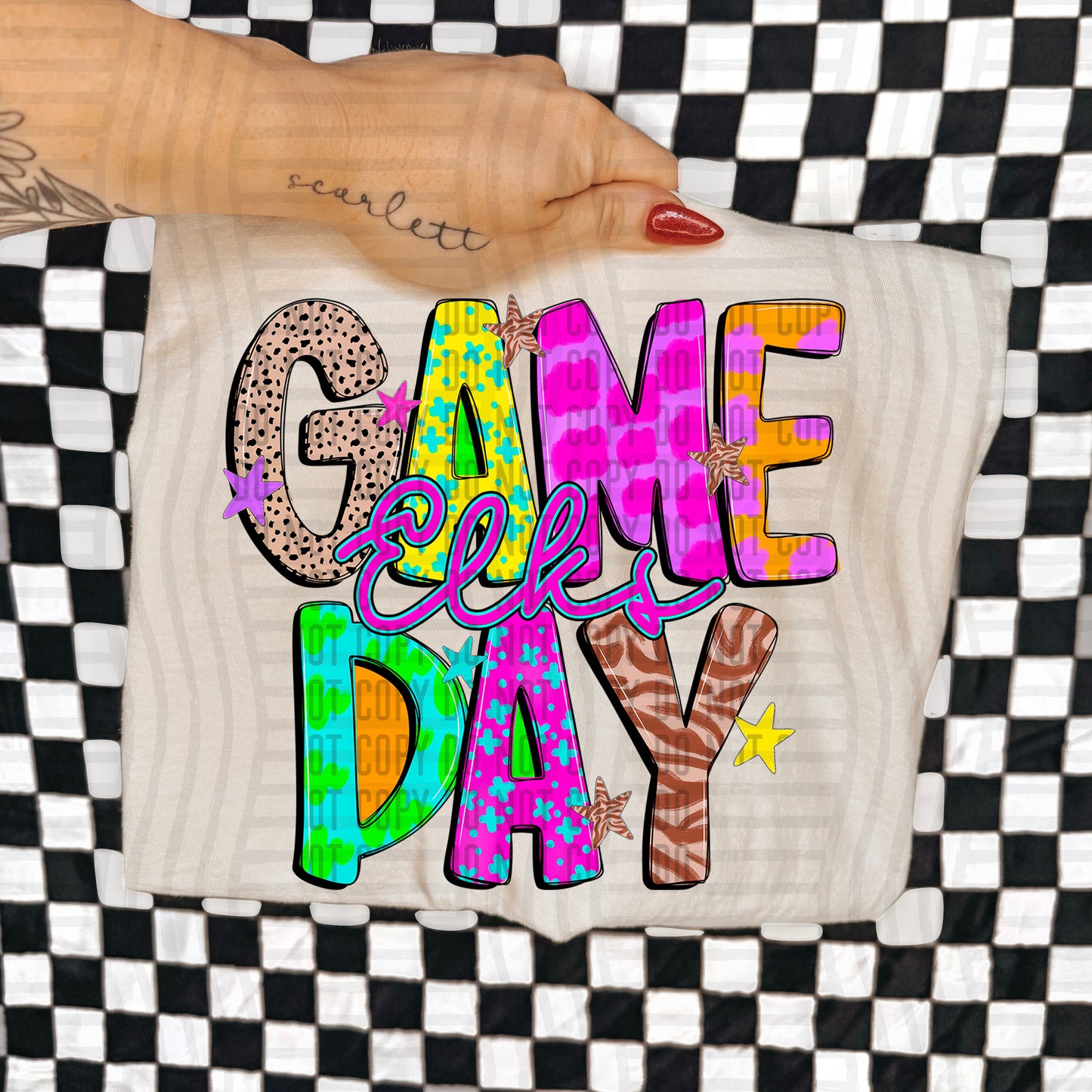 Funky Mix Up Game Day Custom + Dropdown  - 300 dpi Digital Download
