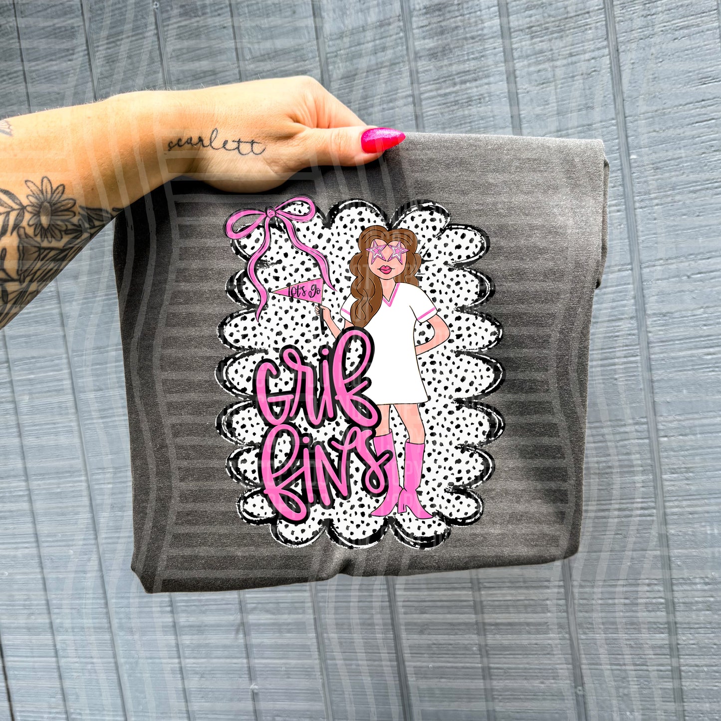 Pink Preppy Gals BRUNETTE +CUSTOM - Dropdown - Digital Download 300DPI PNG FILE