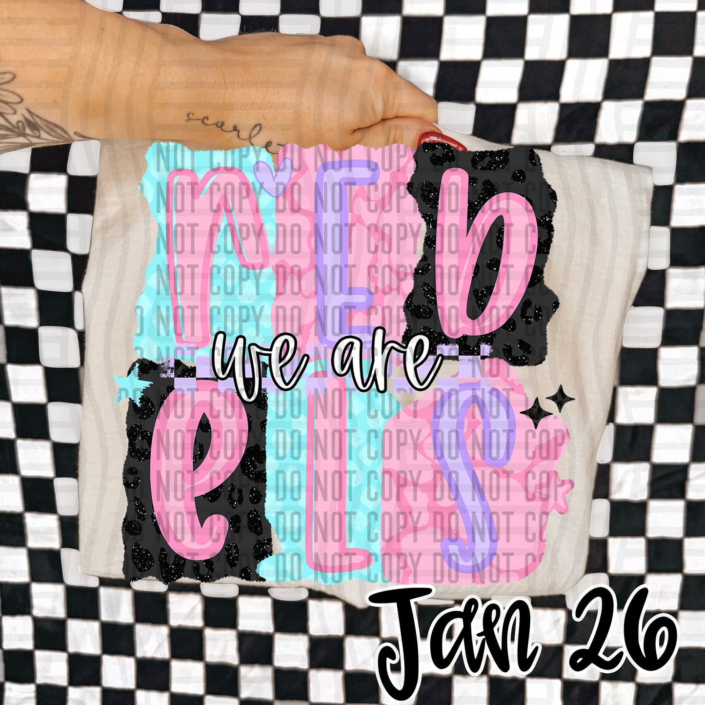 Pink Chaos - Custom + DROPDOWN - 300 DPI digital download