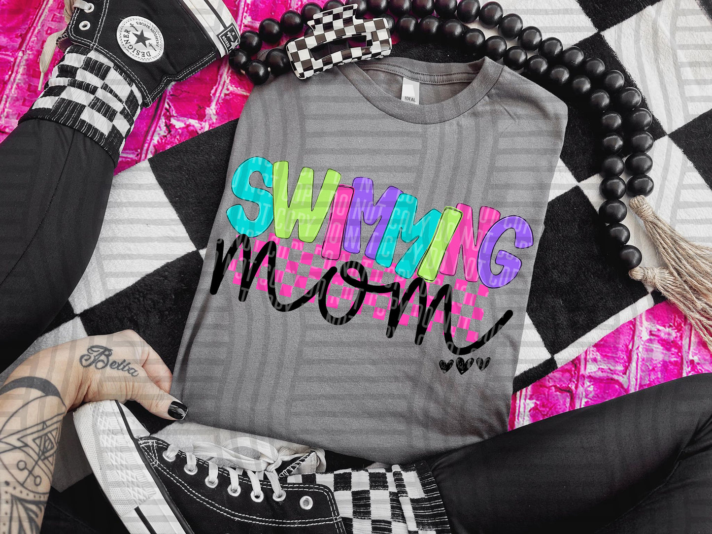 Checkmate Starburst Sports mom - DROPDOWN - 300 DPI digital download