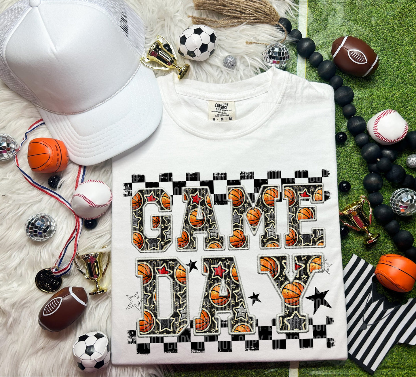 Faux Embroidery Game Day - select the sport - Digital download 300DPI PNG FILE