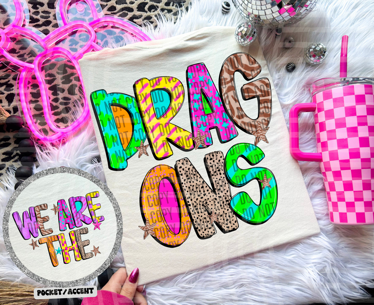 Funky Mix Up - Optional POCKET - Custom + Dropdown  - 300 dpi Digital Download