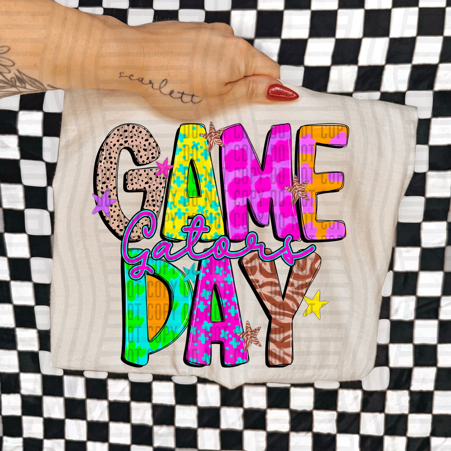 Funky Mix Up Game Day Custom + Dropdown  - 300 dpi Digital Download