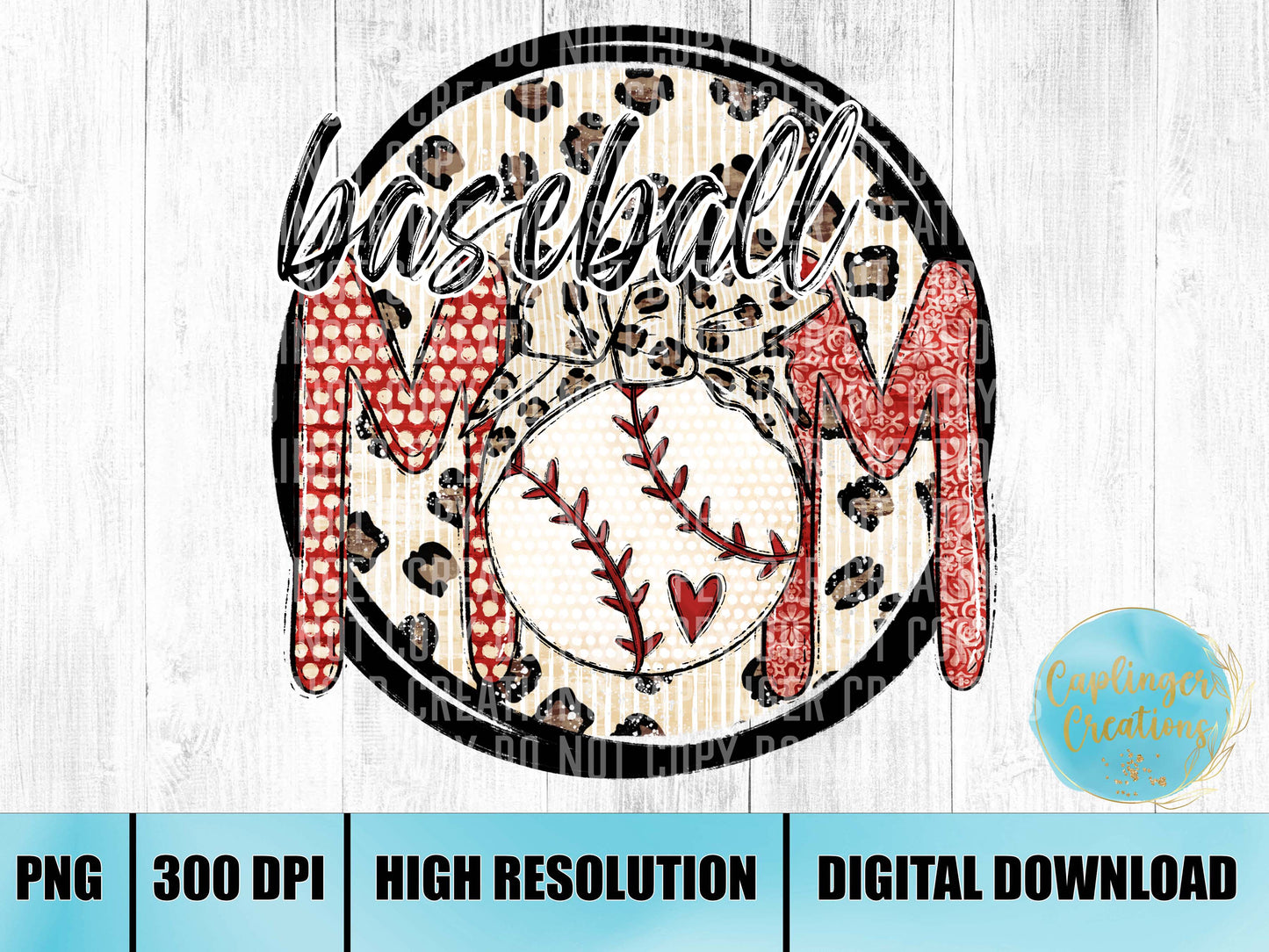 baseball mom circle- Digital download 300DPI PNG FILE