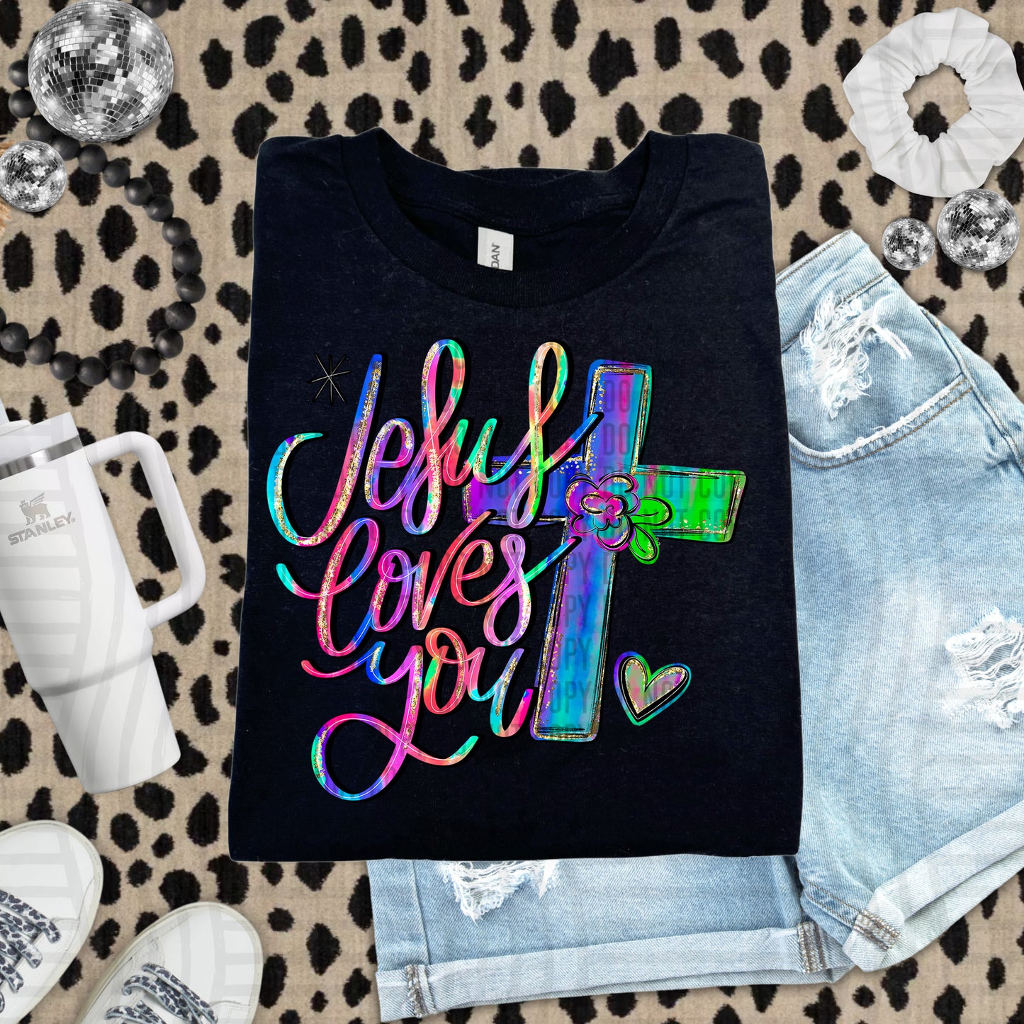 Jesus Loves You (Rainbow) - Digital Download 300DPI PNG FILE