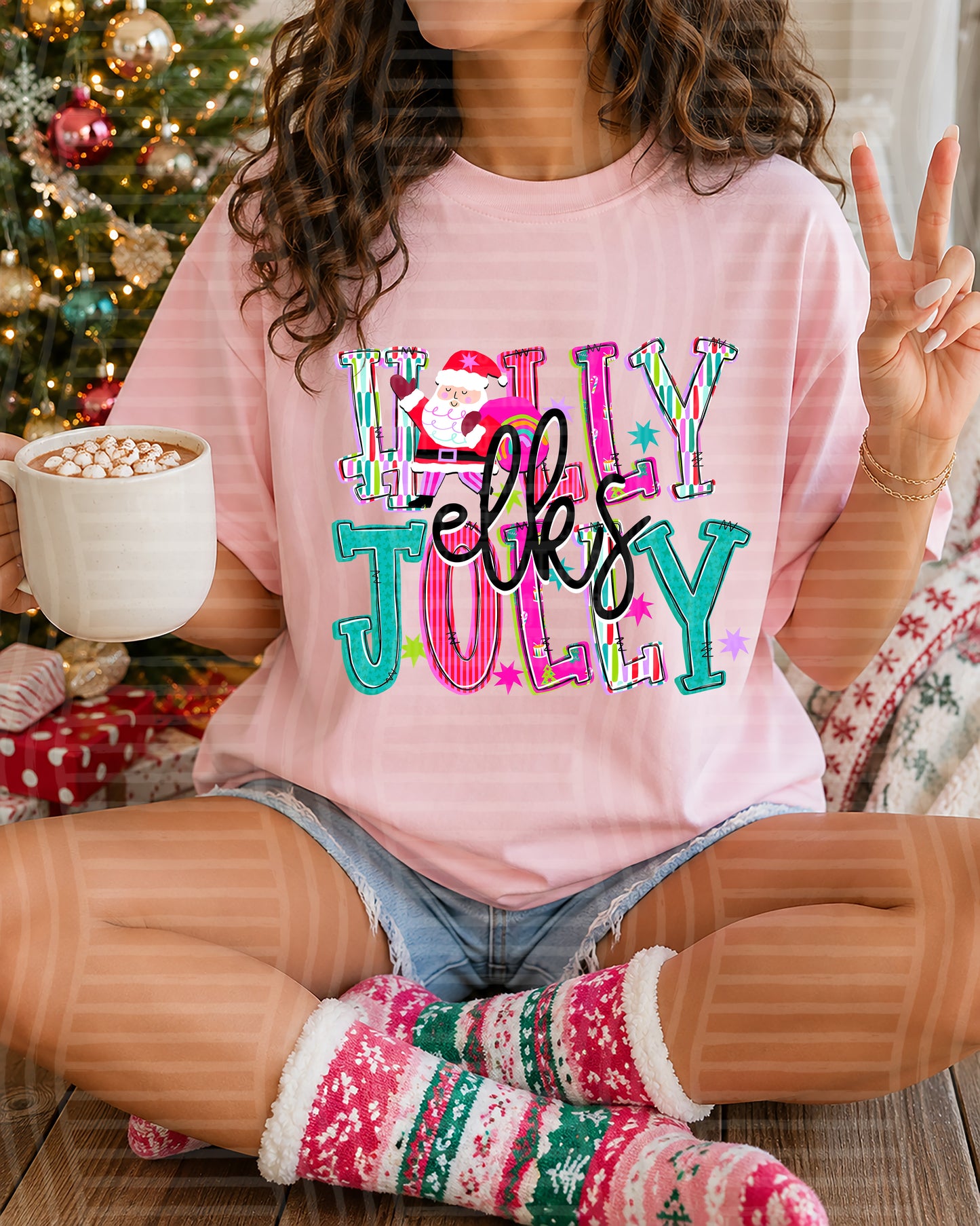 Holly Jolly (Santa) 2608-0029 - 300 DPI digital download