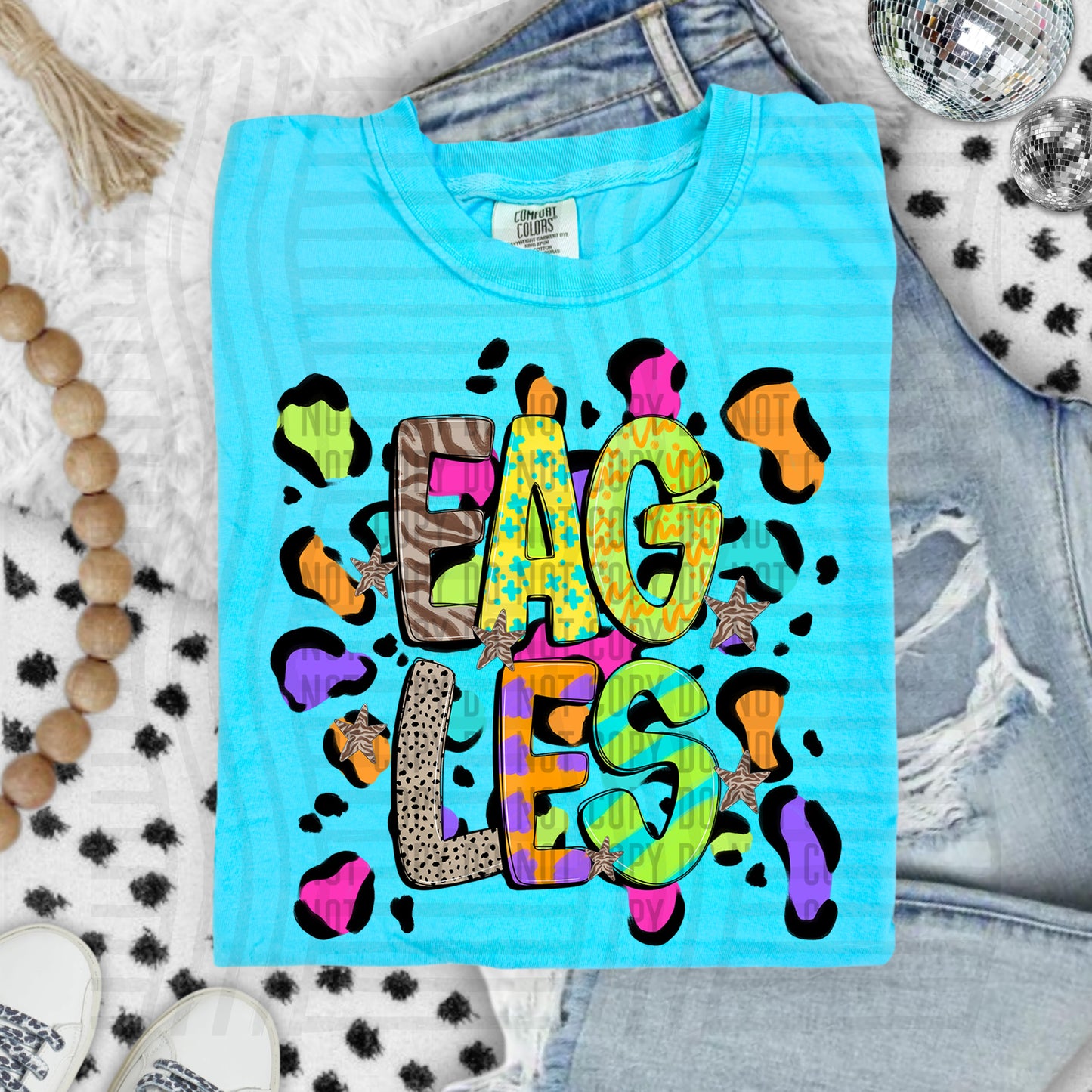 Funky Mix-Up Leopard Spot Mascots - Custom + Dropdown - 300 dpi Digital Download