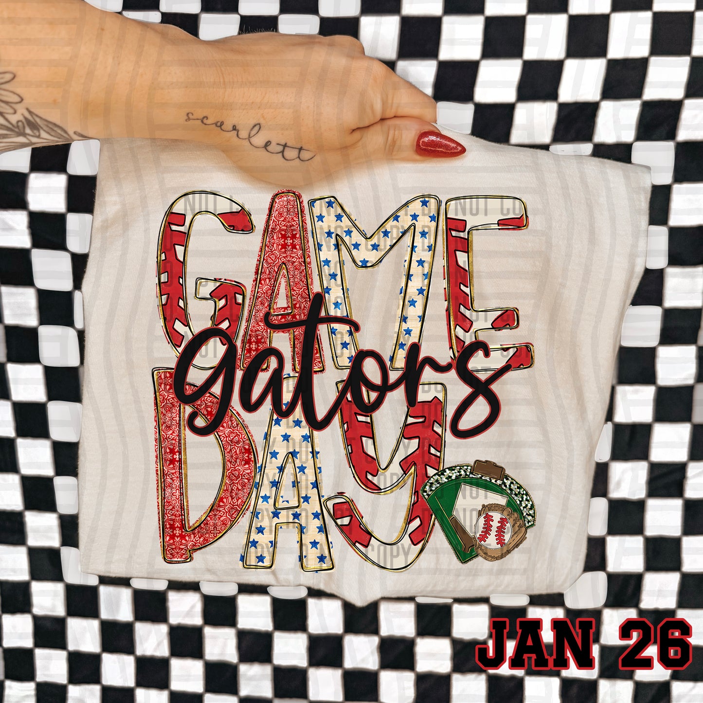 Game Day BASEBALL- Custom + DROPDOWN - 300 DPI digital download